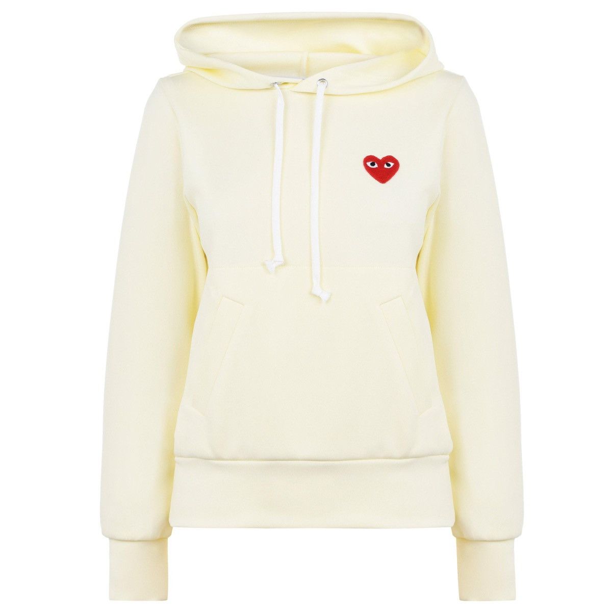 Comme des Garcons Comme Des Garçons Play Yellow Embroidered Logo Hoodie Size M Size M / US 6-8 / IT 42-44 - 2 Thumbnail
