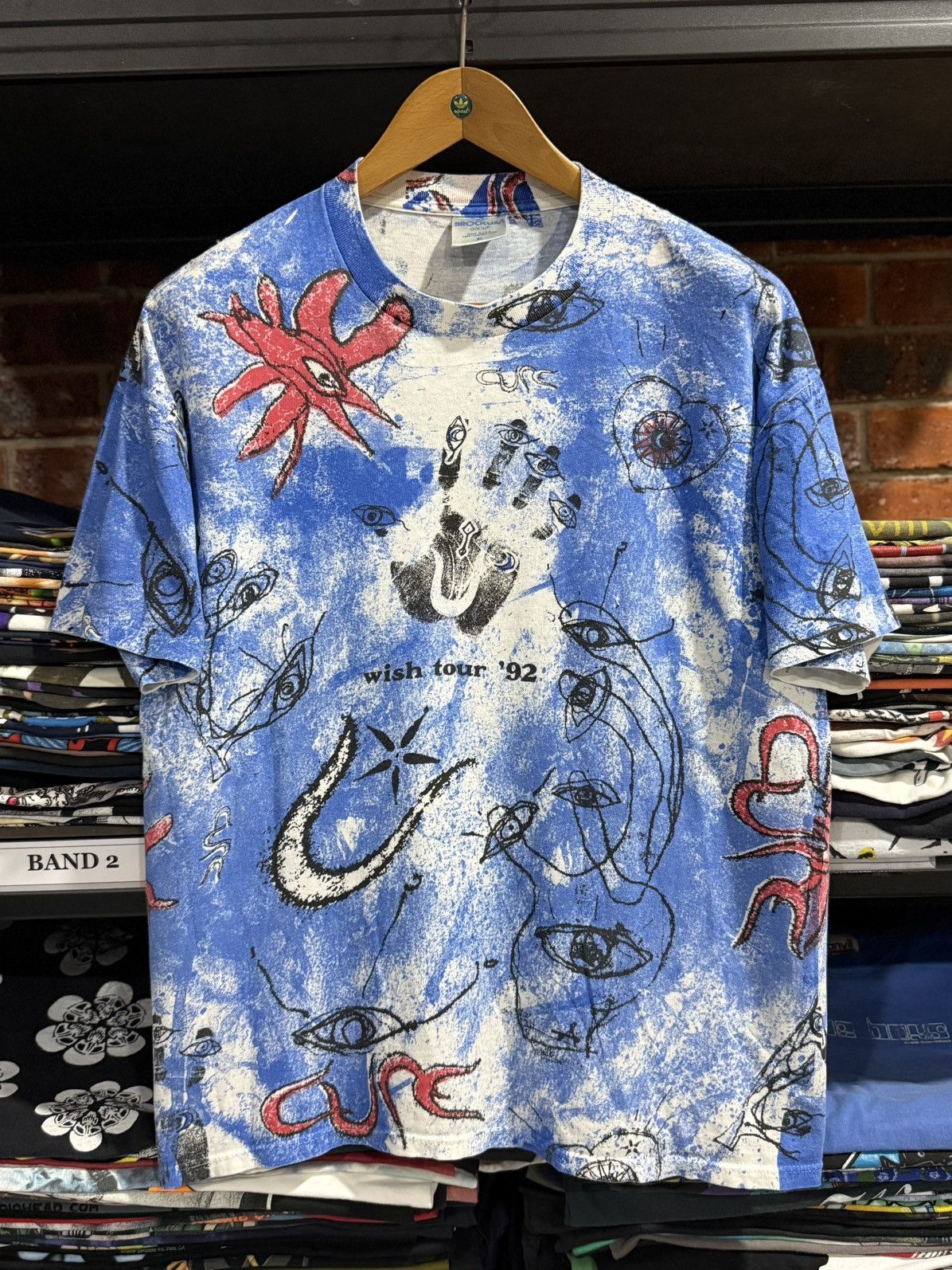 Band Tees × Vintage Vintage 90s The Cure Wish Tour Brockum Tee Size US L / EU 52-54 / 3 - 1 Thumbnail