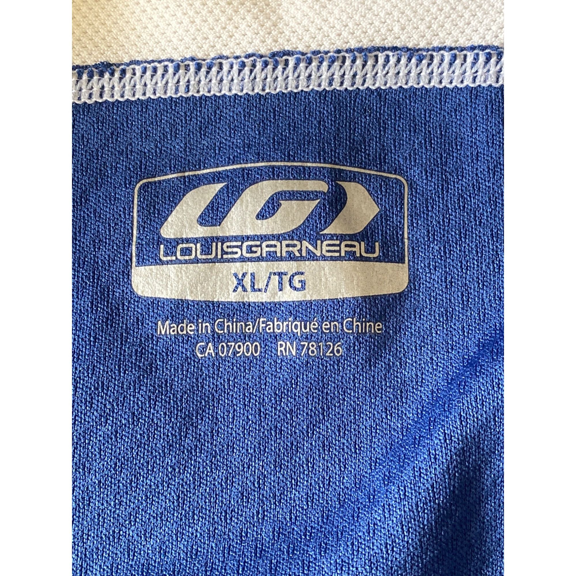 Other Louis Garneau Cycling Jersey Men’s XL Blue/White Full Zip Sh Size US XL / EU 56 / 4 - 7 Thumbnail