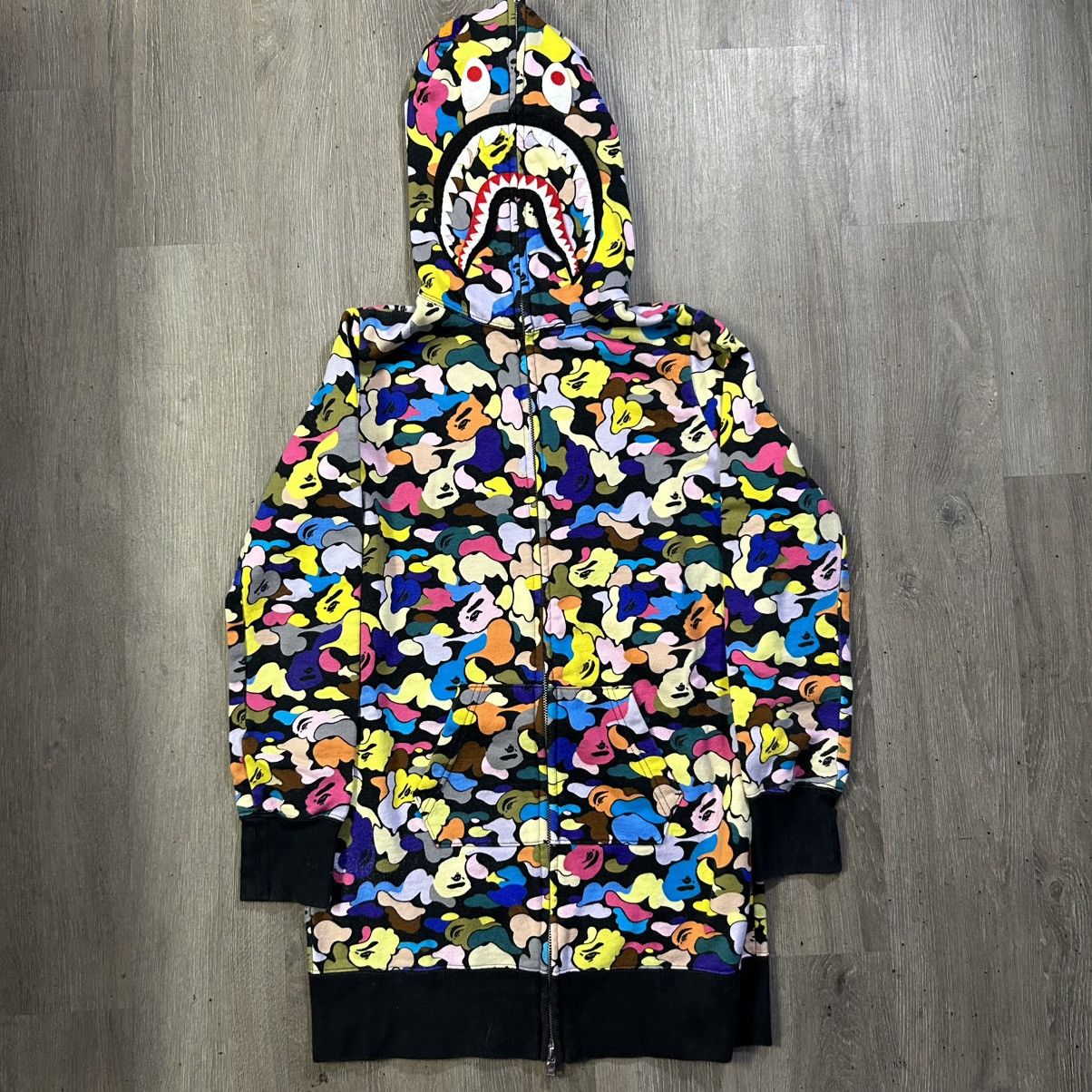 BAPE Multi Camo Shark Full Zip Hoodie