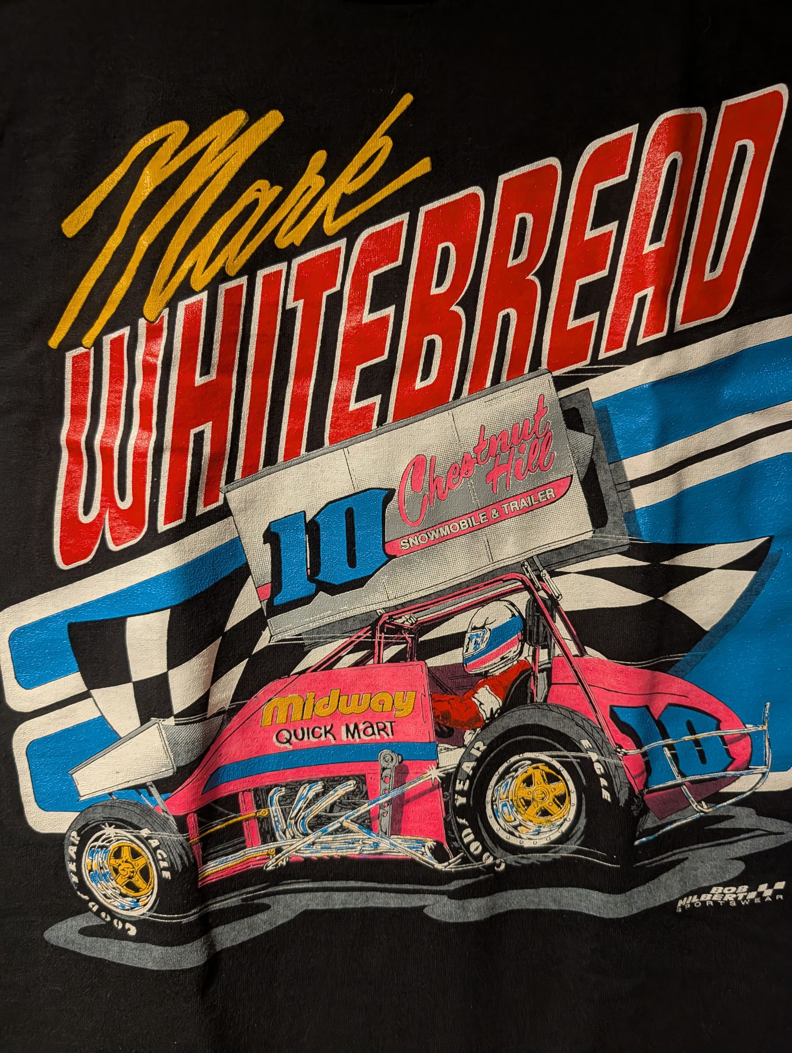 NASCAR Vintage Mark Whitebread Sprint Car Dirt Track Racing T Shirt Size US S / EU 44-46 / 1 - 2 Thumbnail