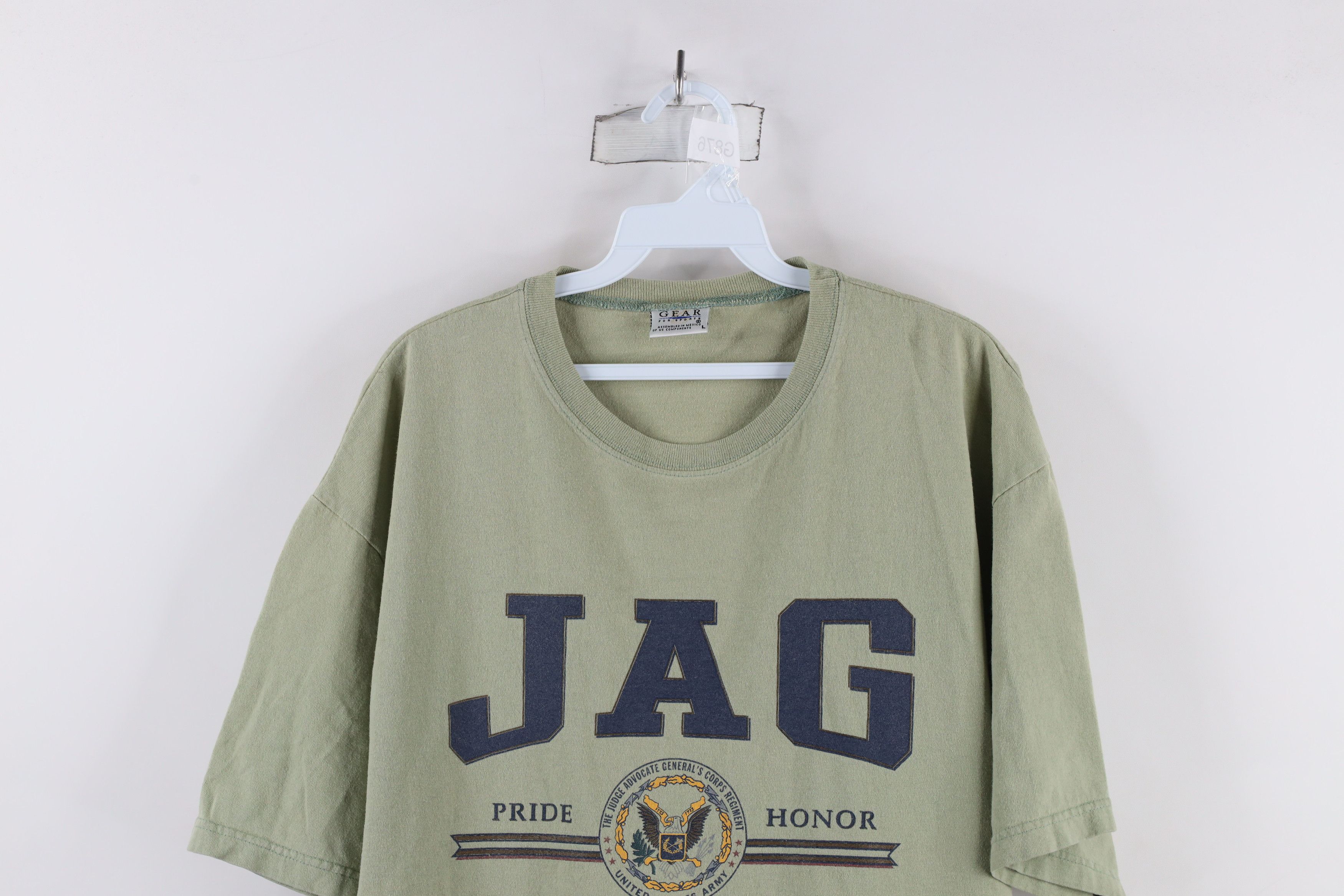 Vintage Vintage 90s Spell Out United States Army JAG Court T-Shirt Size US L / EU 52-54 / 3 - 2 Thumbnail