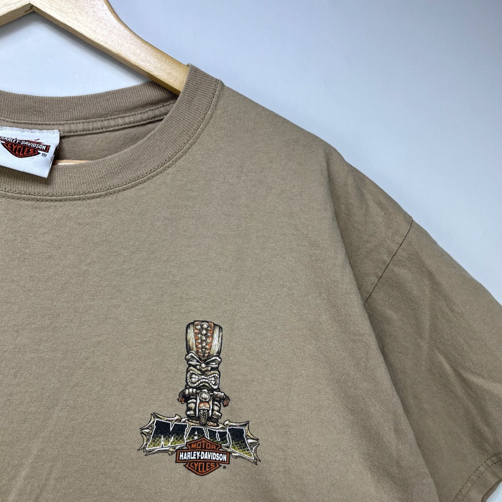 Harley Davidson VINTAGE Harley-Davidson Hawaii Maui T Shirt XL Biker Motorcycle Shirt Mens Beige Size US XL / EU 56 / 4 - 6 Thumbnail