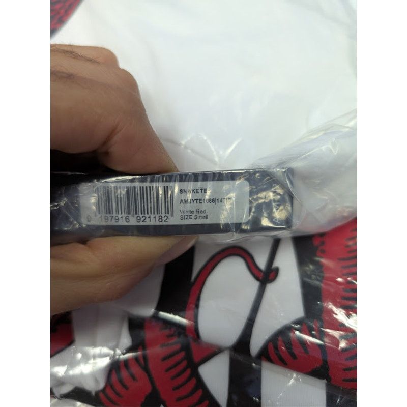 Amiri o1rshd1 Poison Snake Graphic Print T-Shirt in White / Red Size US S / EU 44-46 / 1 - 22 Thumbnail