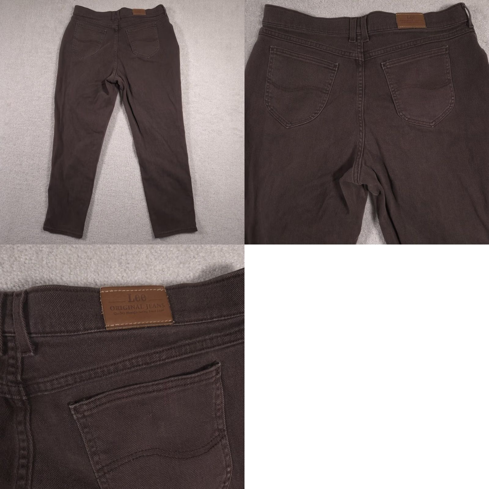 Lee VINTAGE Lee Riders Jeans Womens 18 Dark Brown Relaxed Fit Tapered Leg Denim Pants Size 40" / US 18 - 9 Thumbnail