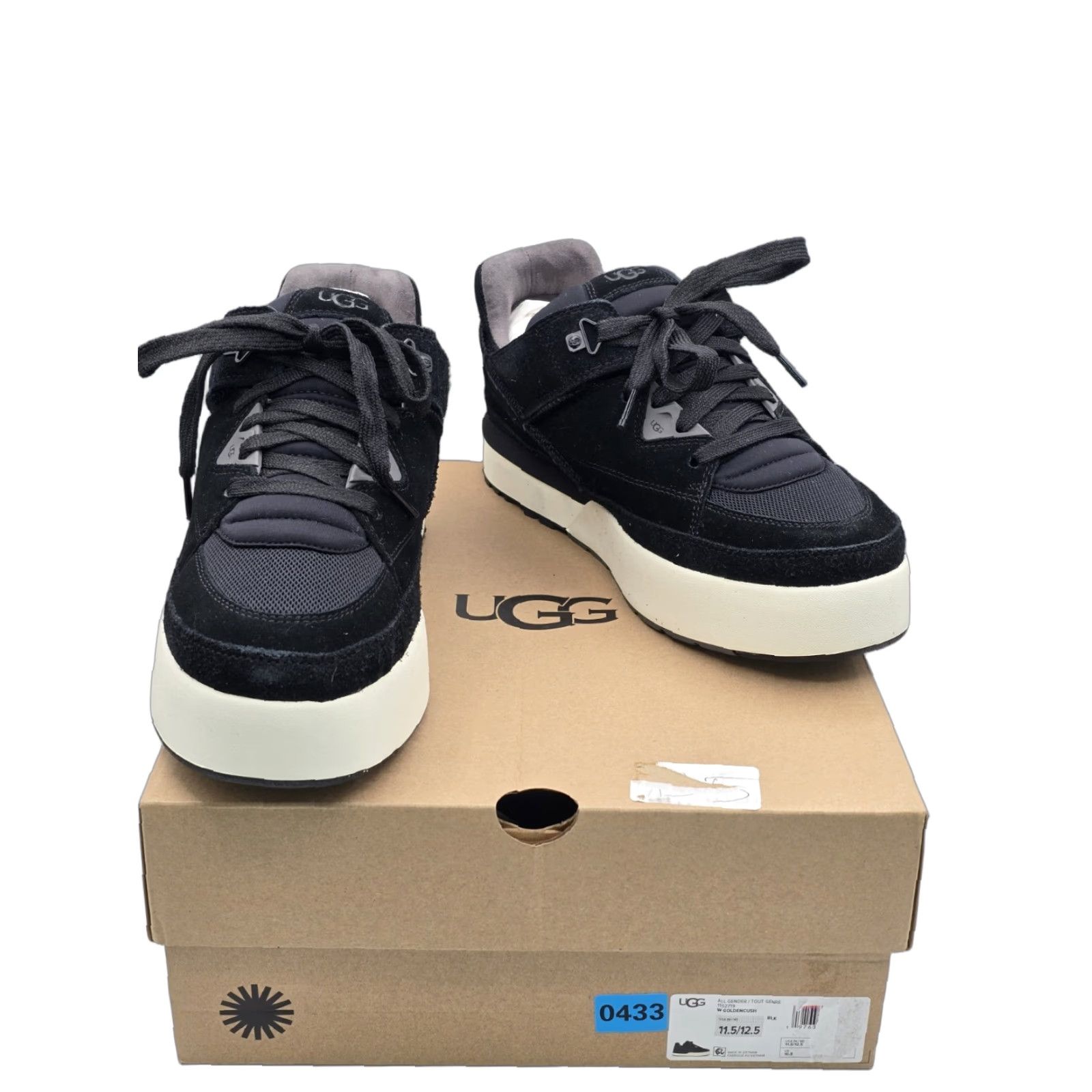 UGG Unisex GOLDENCUSH Sneaker, Black, 8 Men\'s/9 Women\'s UGG Goldencush LT Platform Black Leather Sneakers Women main image 3