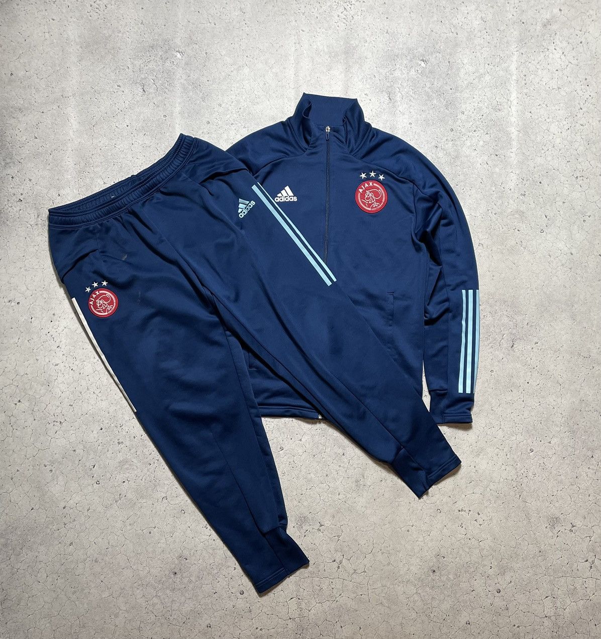 Adidas Football Track Suit Adidas FC Ajax Jacket And Pants Y2K Size US L / EU 52-54 / 3 - 1 Thumbnail