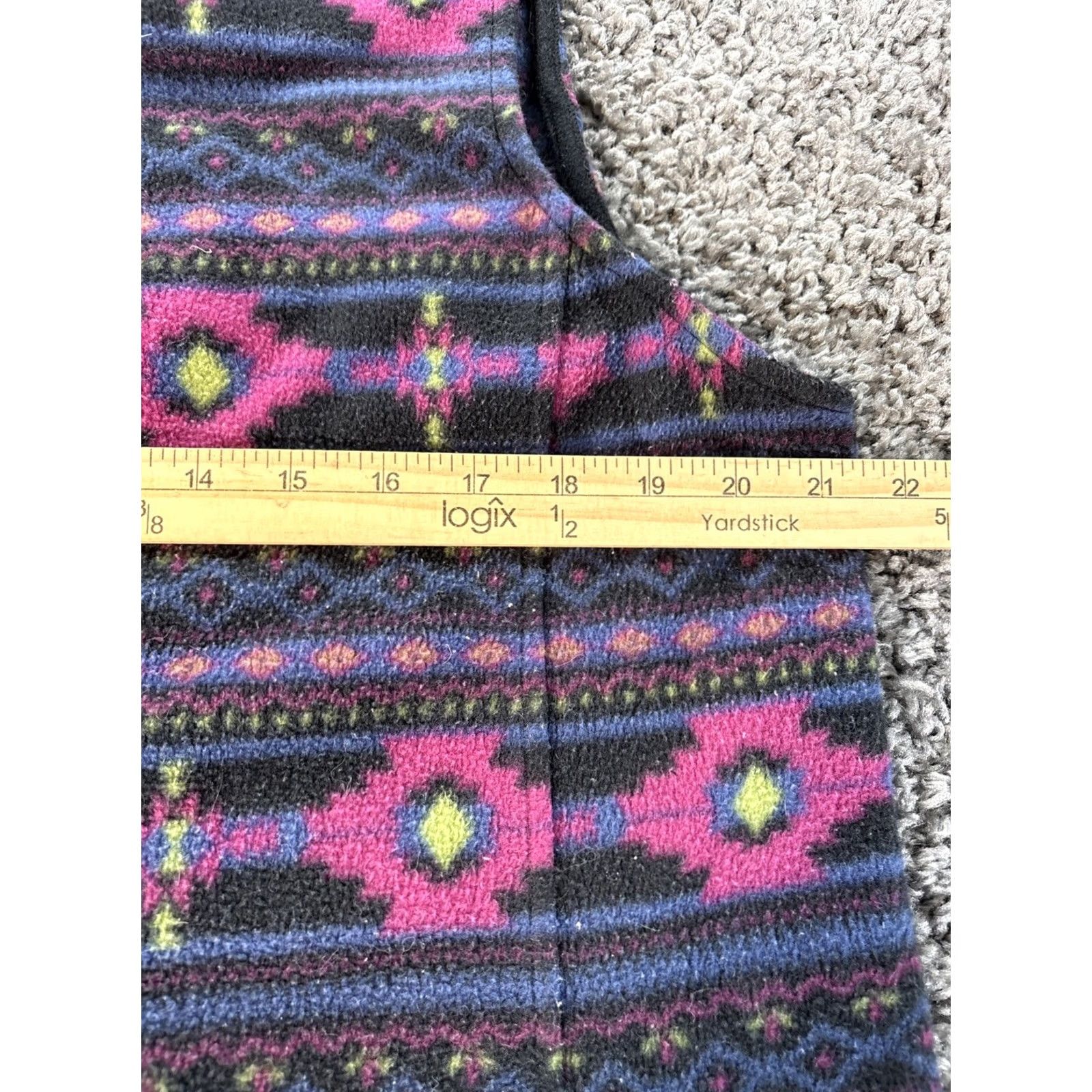 Coldwater Creek VINTAGE Coldwater Creek Jacket Womens XL Full Zip Fleece Purple Aztec 90s Y2K Womens Size XL / US 12-14 / IT 48-50 - 3 Thumbnail