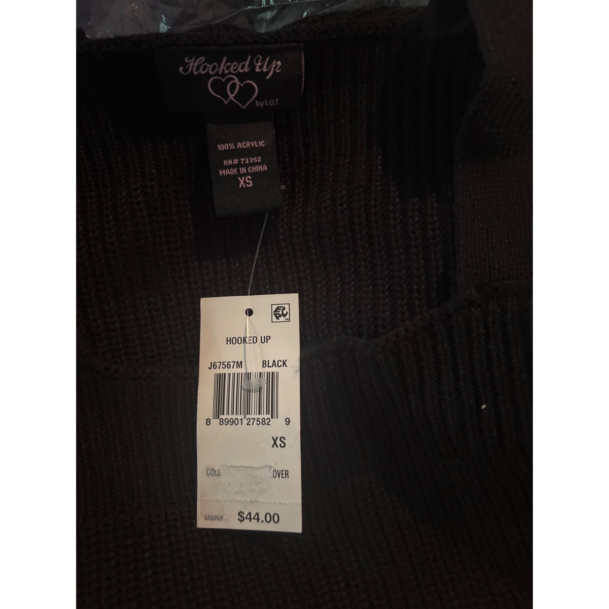 Other Hooked Up by I.O.T Junior’s Cold Shoulder Hi-Low Sweater, Bl Size XS / US 0-2 / IT 36-38 - 6 Thumbnail