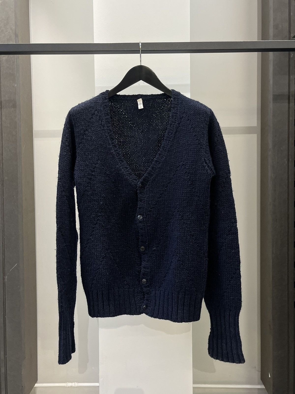 Pre-owned Miu Miu 90's Vintage Knit Cardigan Sweater In Blue