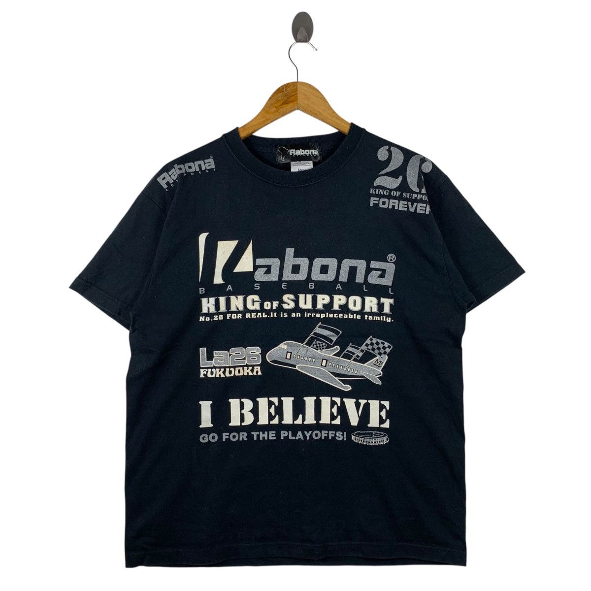 Vintage Fanatica RABONA Equipment Baseball King of Support Shirt Size US L / EU 52-54 / 3 - 1 Thumbnail