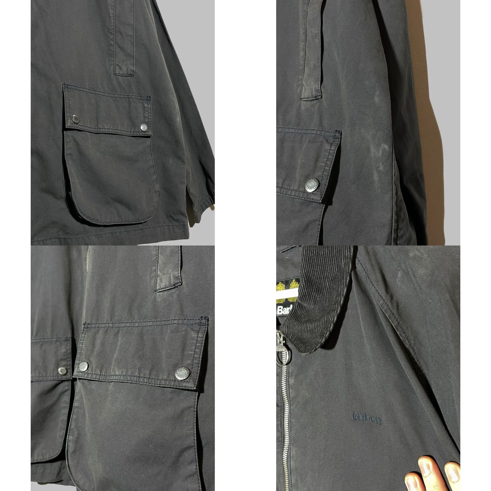 Barbour Barbour Jacket Dark Blue Cotton Zip Quilt Collar Men XL Casual Outdoor Vintage: No Size US XL / EU 56 / 4 - 8 Thumbnail