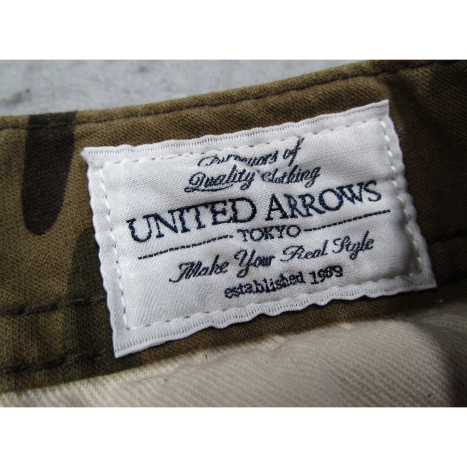 United Arrows United Arrows Pants Mens 32 Green Camouflage Cargo Work Cotton Blend Canvas Pockets Regular Fit Casual Outdoor Summer Winter Spring Fall 32x34 Mens Size US 32 / EU 48 - 3 Thumbnail