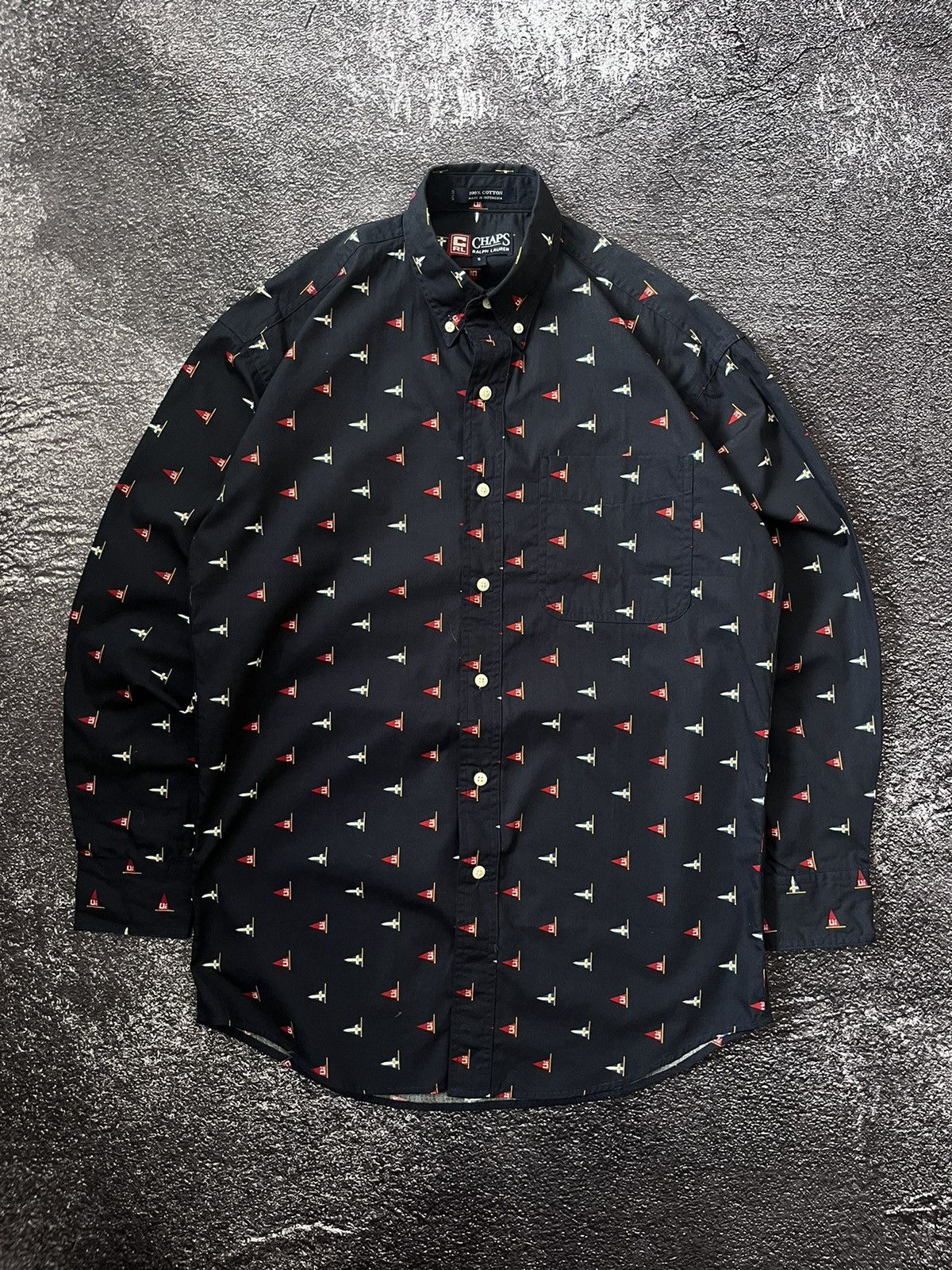 Chaps Ralph Lauren Polo Ralph Lauren Monogram Flag CRL vintage shirt button up Size US S / EU 44-46 / 1 - 1 Thumbnail