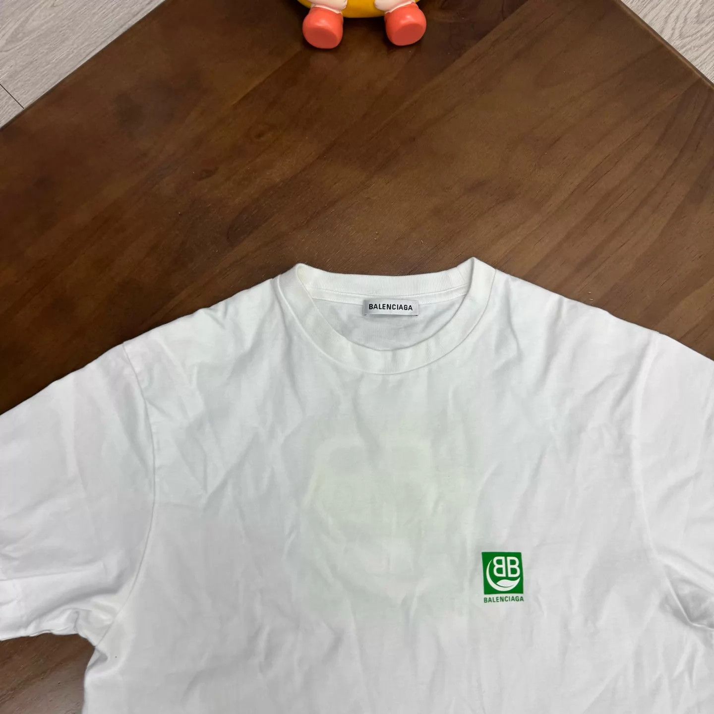 Balenciaga Balenciaga Eco White Green Short Sleeve Tee XS Size US XS / EU 42 / 0 - 3 Thumbnail