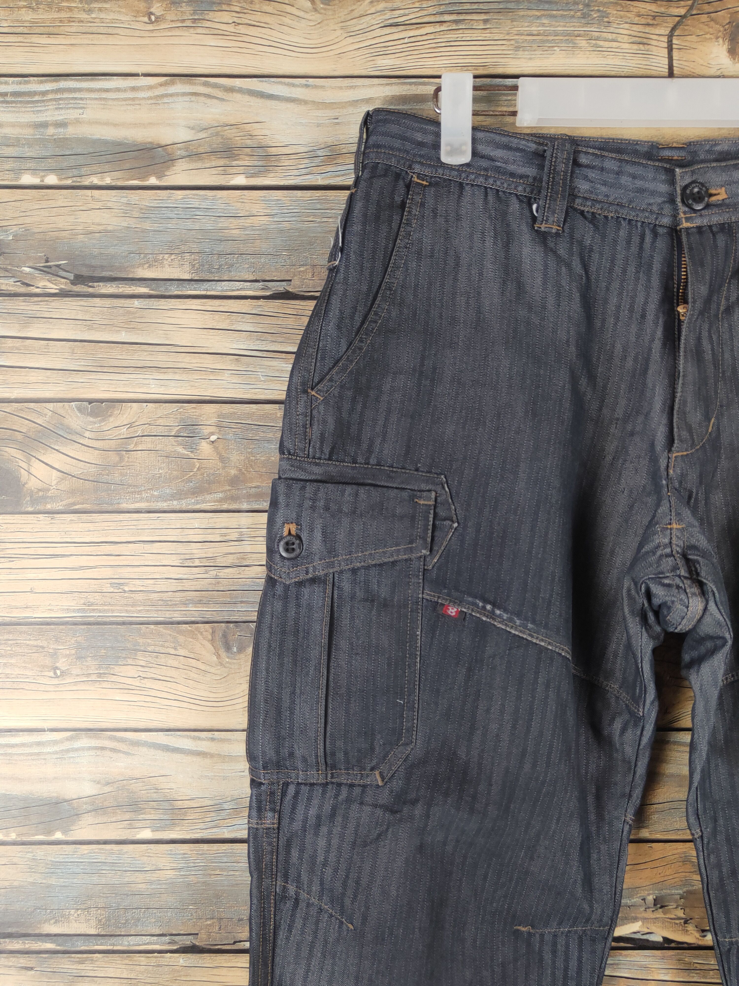 Japanese Brand DL Burtle Navy Multipocket Cargo Pants #46-270T Size US 32 / EU 48 - 4 Thumbnail