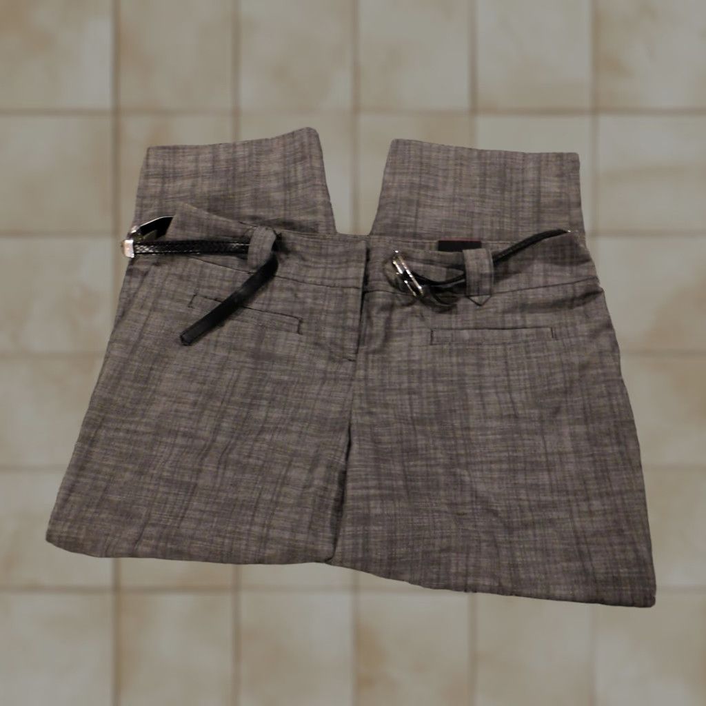 Apt. 9 Apt. 9 Womens Pants 8 Gray Ava Straight Regular Stretch Chino Casual Zip Crop Regular Inseam 21 in Womens Size 30" / US 8 / IT 44 - 1 Thumbnail