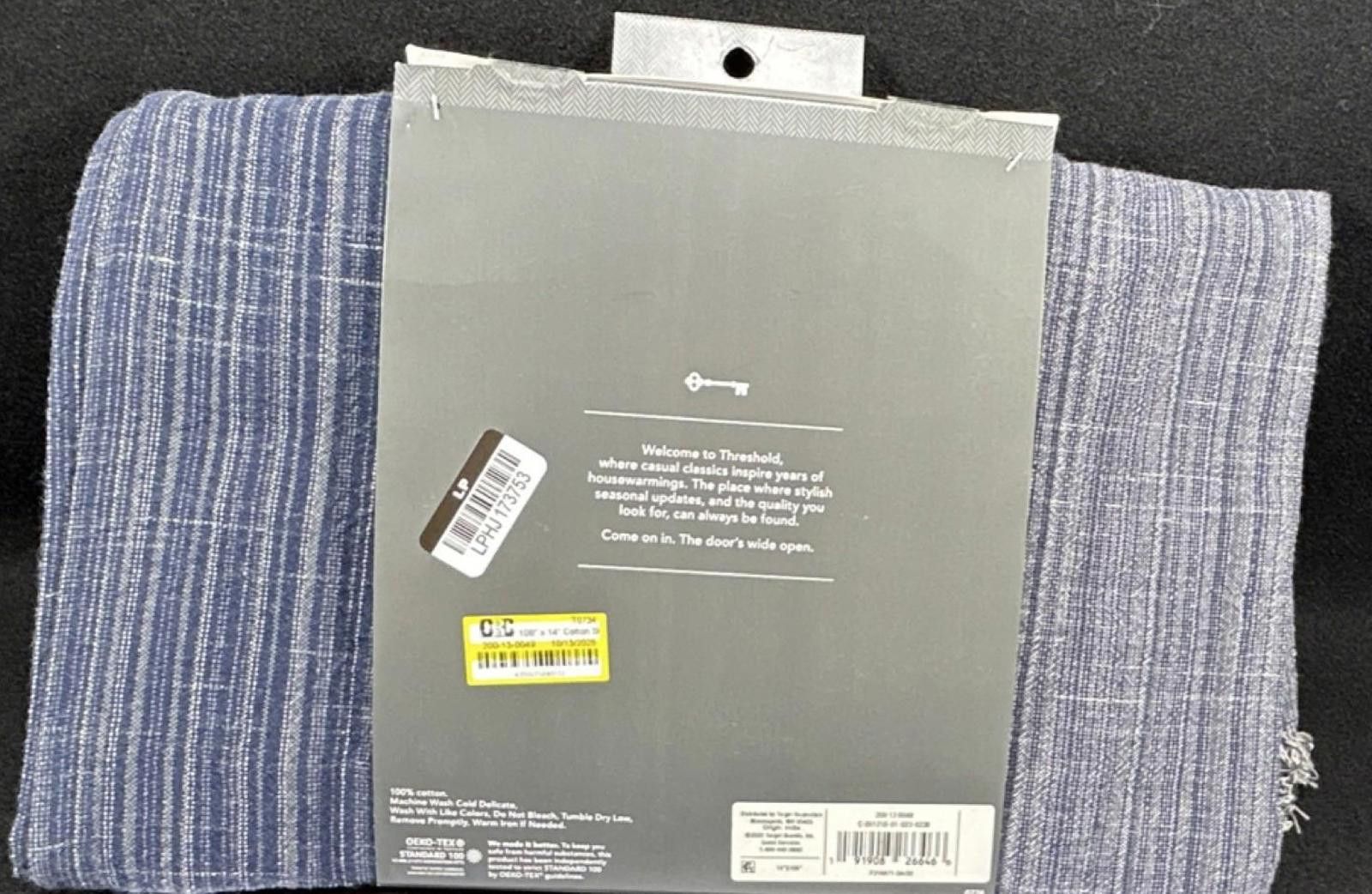 Other Threshold Extended Length Striped Table Runner 14 x 108 in Size ONE SIZE - 2 Thumbnail