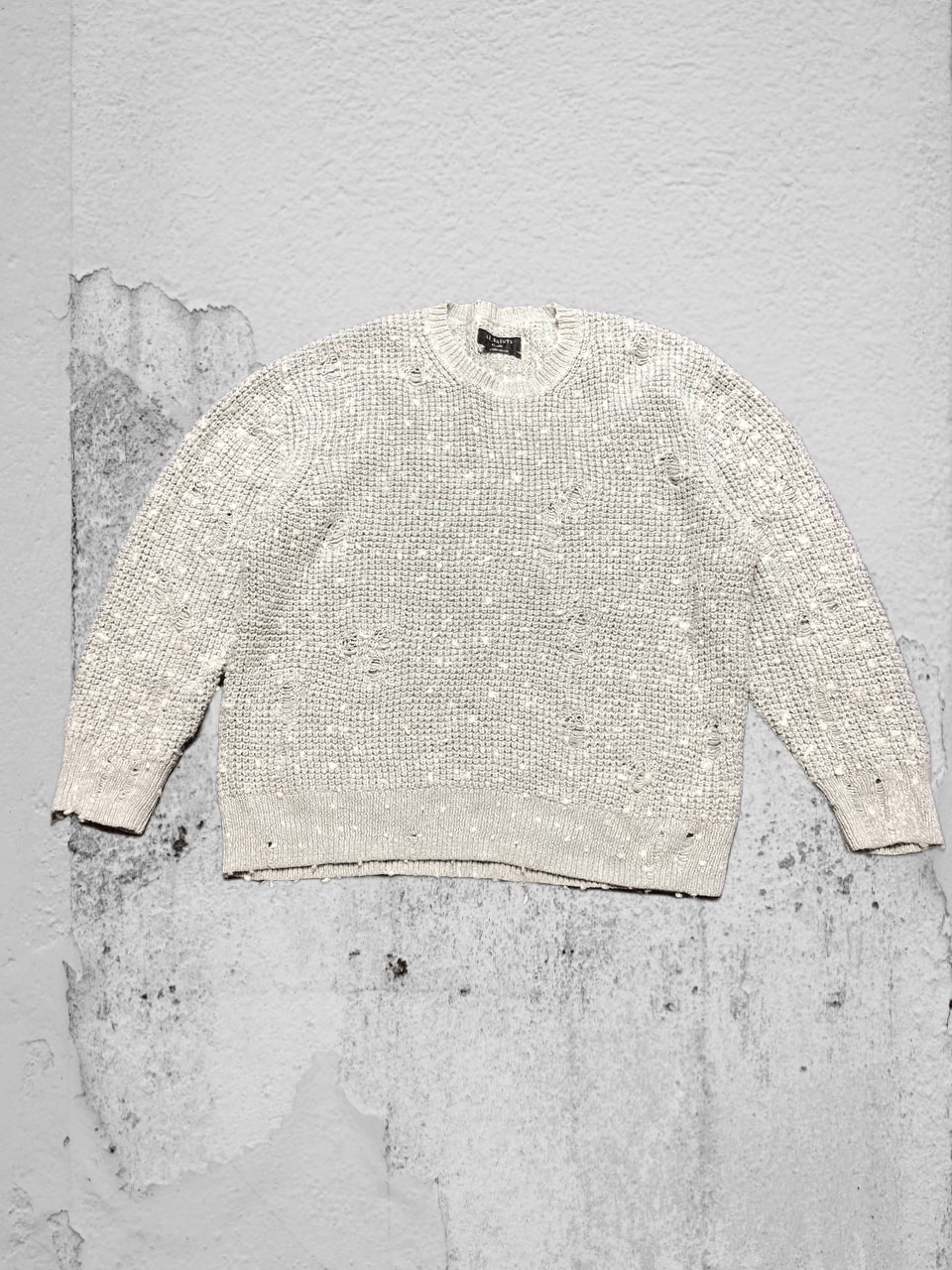 Allsaints vintage streetwear Allsaints Y2K Sweatshirt Avant-Garde gray Size US XL / EU 56 / 4 - 1 Thumbnail