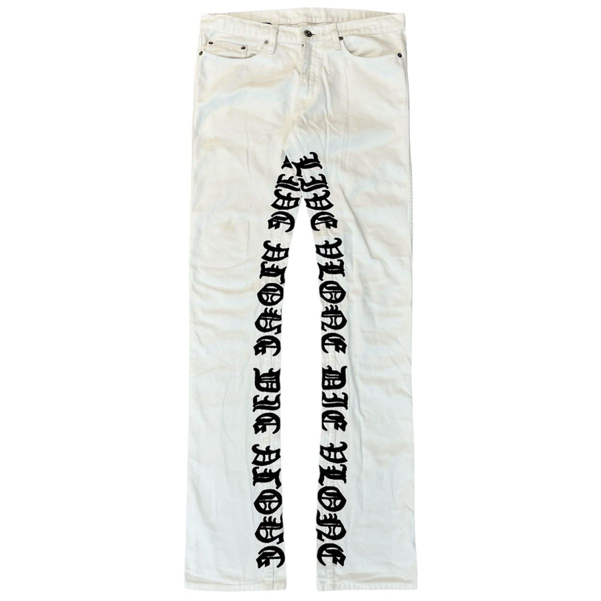 Vlone Vlone White Old English Denim Size US 32 / EU 48 - 1 Thumbnail