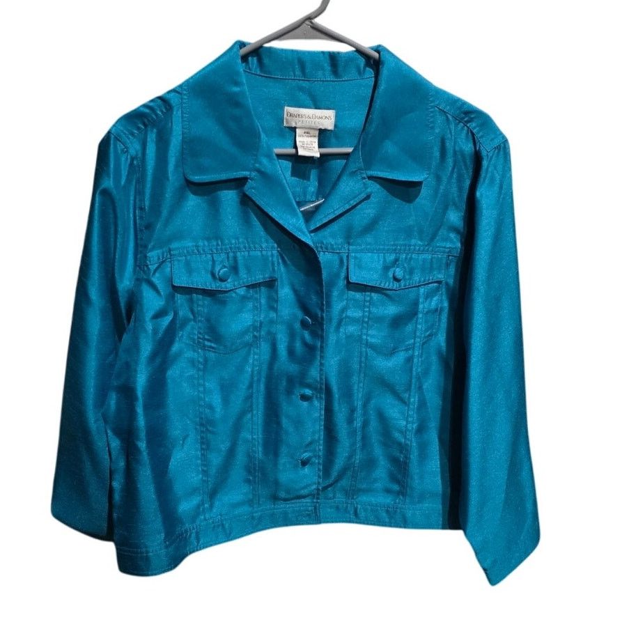 Other Drapers & Damons Electric Blue Button Up Jacket - PXL Size XL / US 12-14 / IT 48-50 - 1 Thumbnail