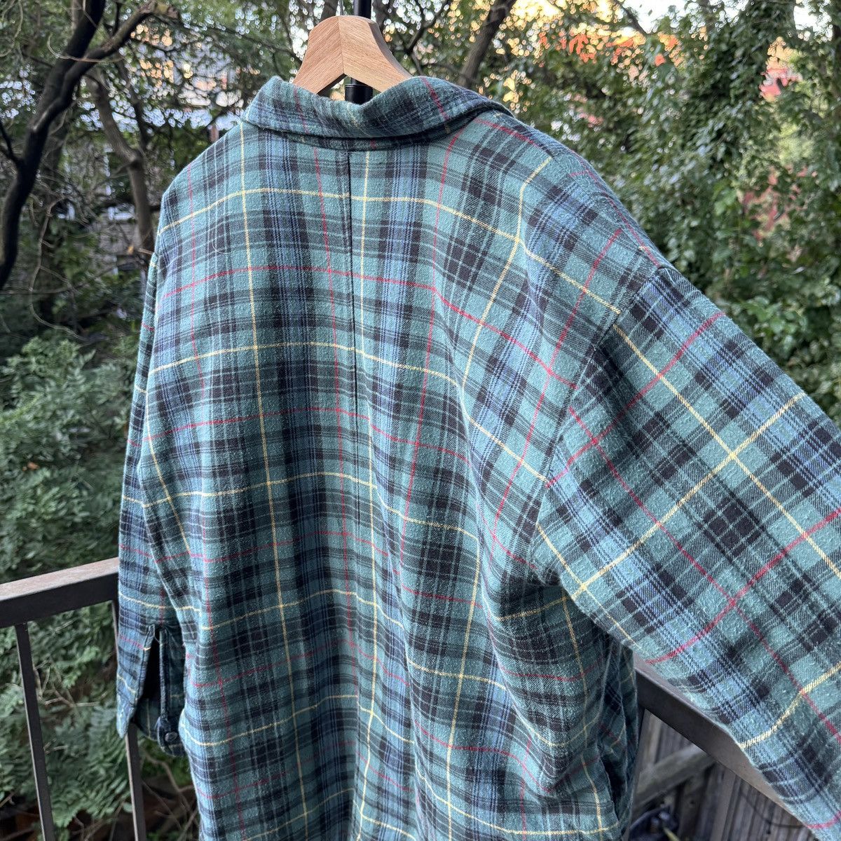 Vintage Thrashed Faded Distressed Flannel Shirt ERD Grunge Chrome Size US XL / EU 56 / 4 - 4 Thumbnail