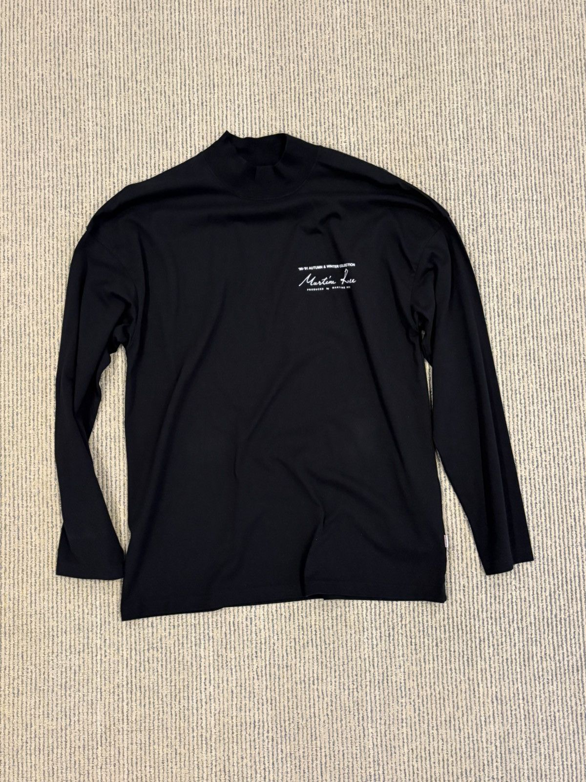 Martine Rose Black Logo Mockneck T-Shirt Size US XS / EU 42 / 0 - 3 Thumbnail