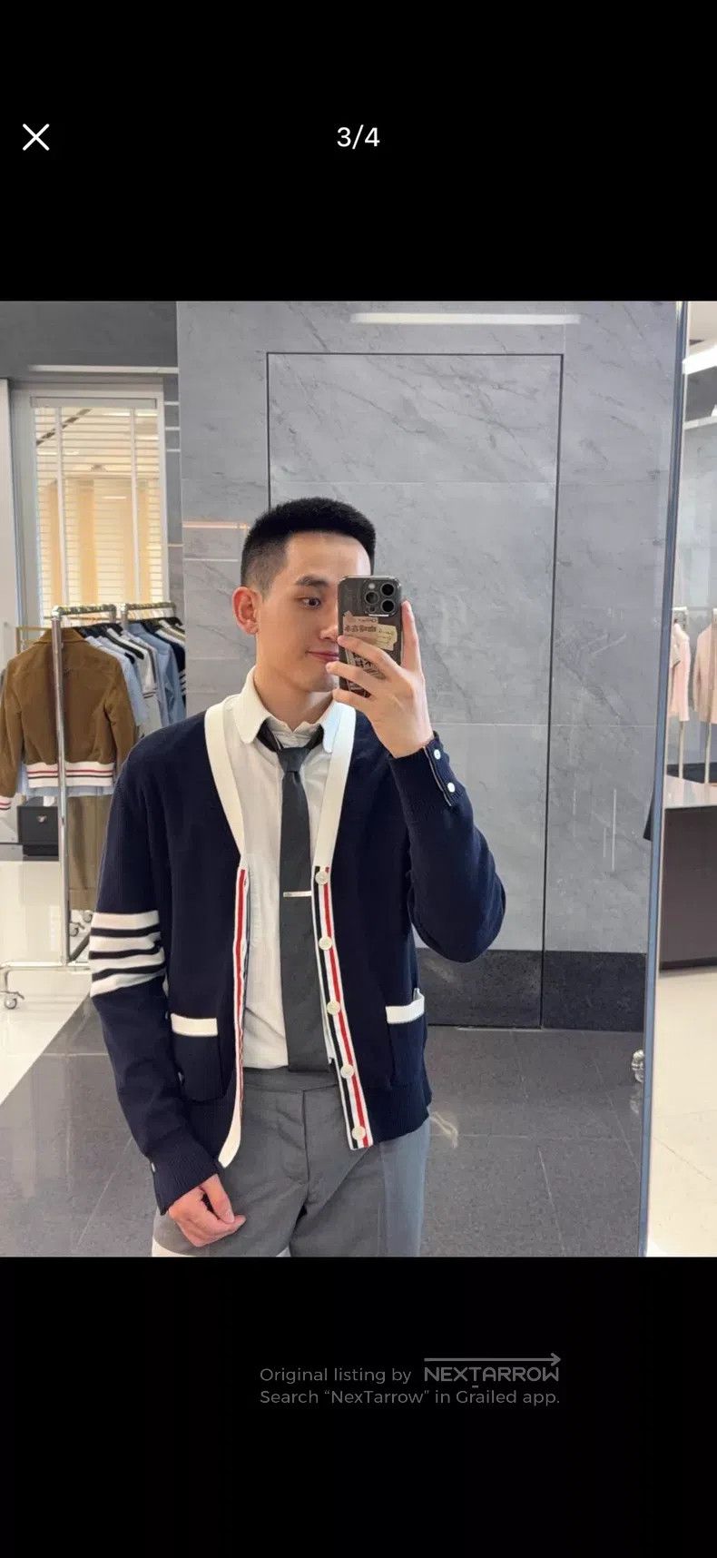 Thom Browne Thom Browne Cashmere Cardigan Size US L / EU 52-54 / 3 - 7 Thumbnail