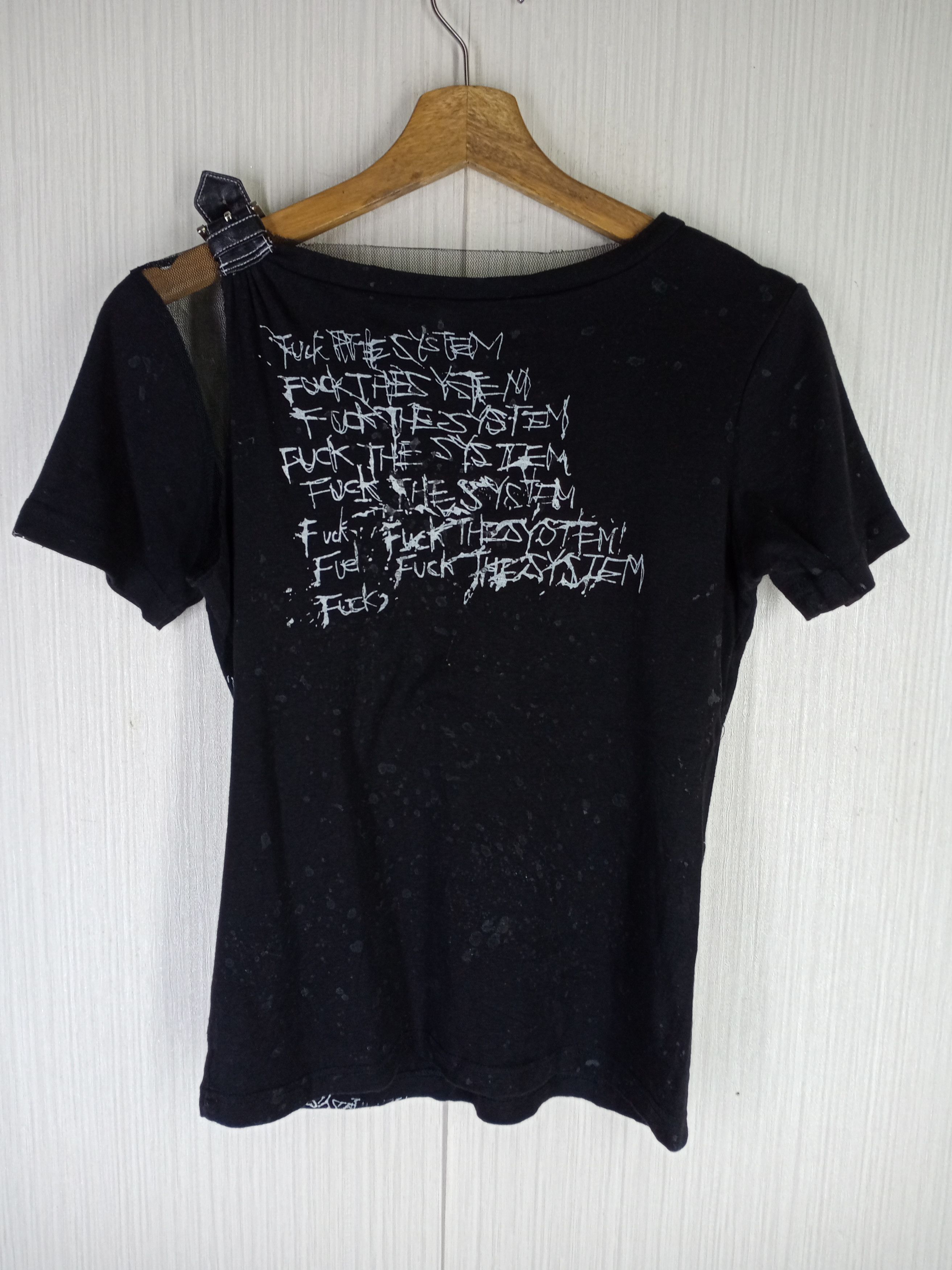 Japanese Brand Rare H. Anarchyism "FUCK OFF!!" Punk Tshirt Size XS / US 0-2 / IT 36-38 - 11 Thumbnail