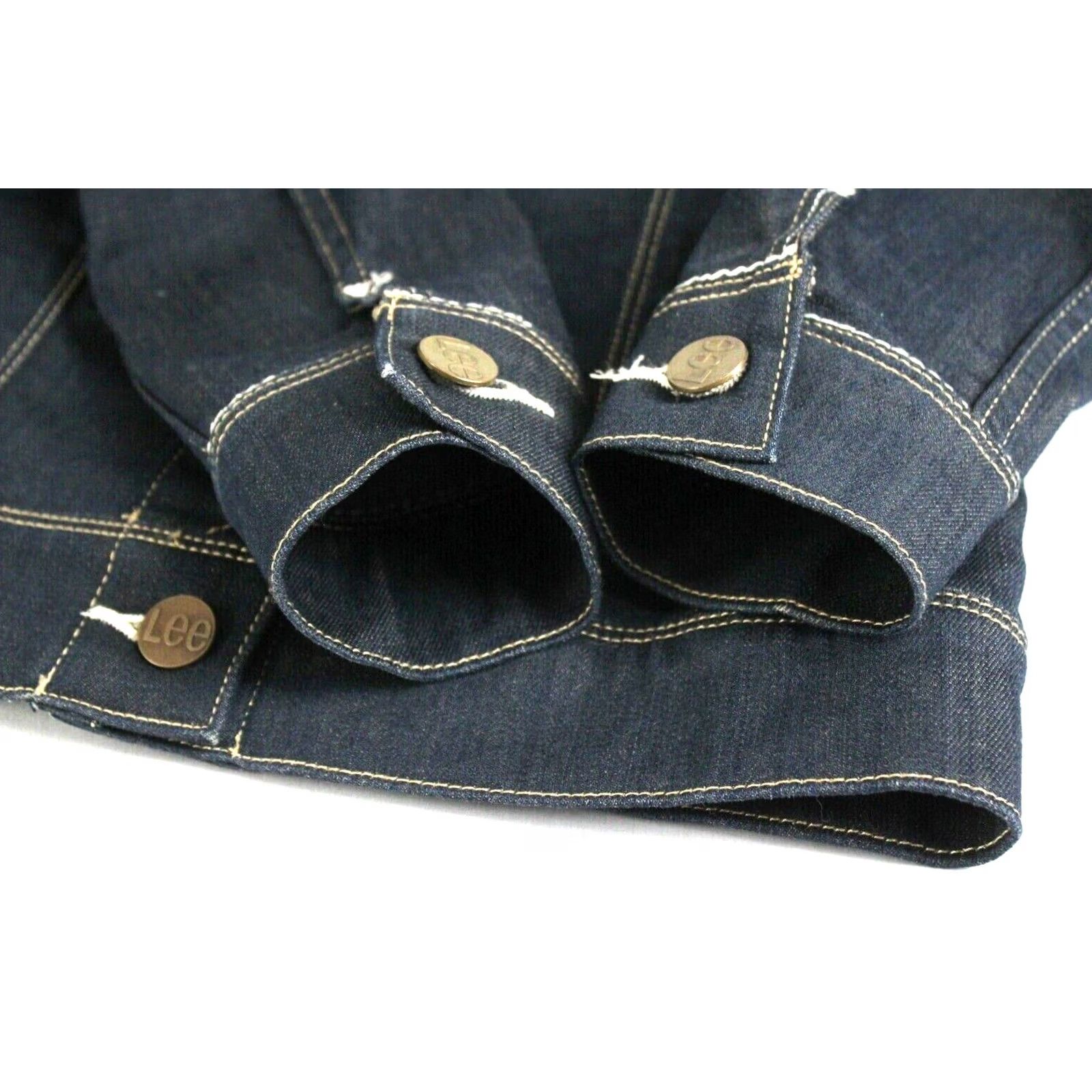 Lee LEE Rider Jacket Women Small Stretch Denim Solid Dark Blue Stitched Jacket Size S / US 4 / IT 40 - 4 Thumbnail