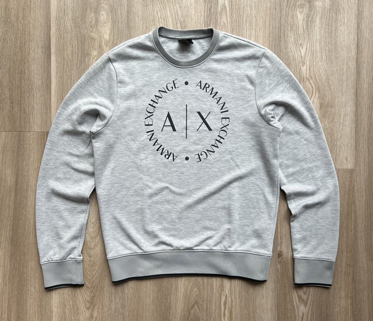 Armani × Armani Exchange Armani Exchange Big Logo Gray Sweatshirt Size US M / EU 48-50 / 2 - 1 Thumbnail