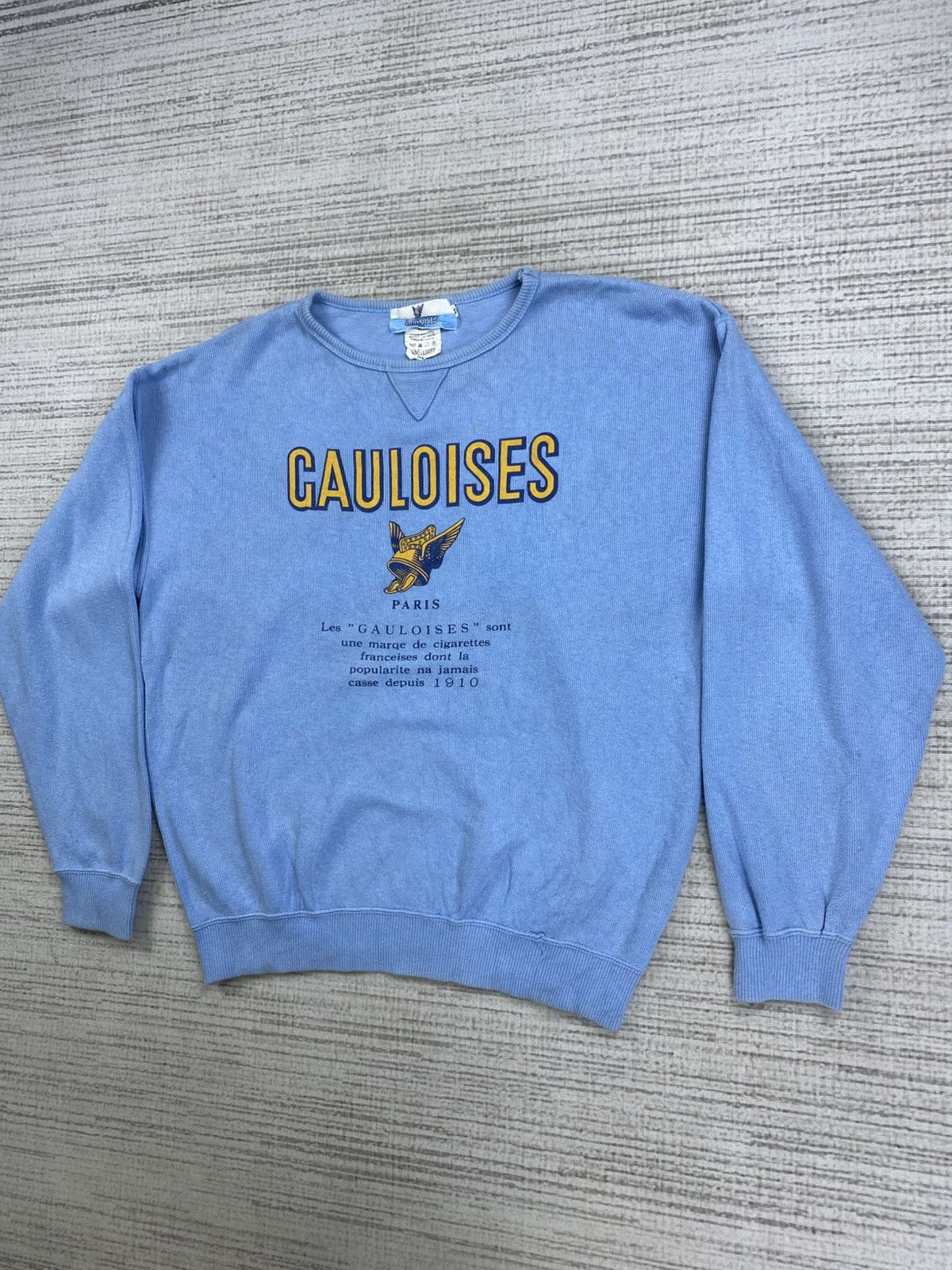 Vintage Vintage 80s Gauloises Paris Big Spellout Sweatshirt Size US M / EU 48-50 / 2 - 4 Thumbnail