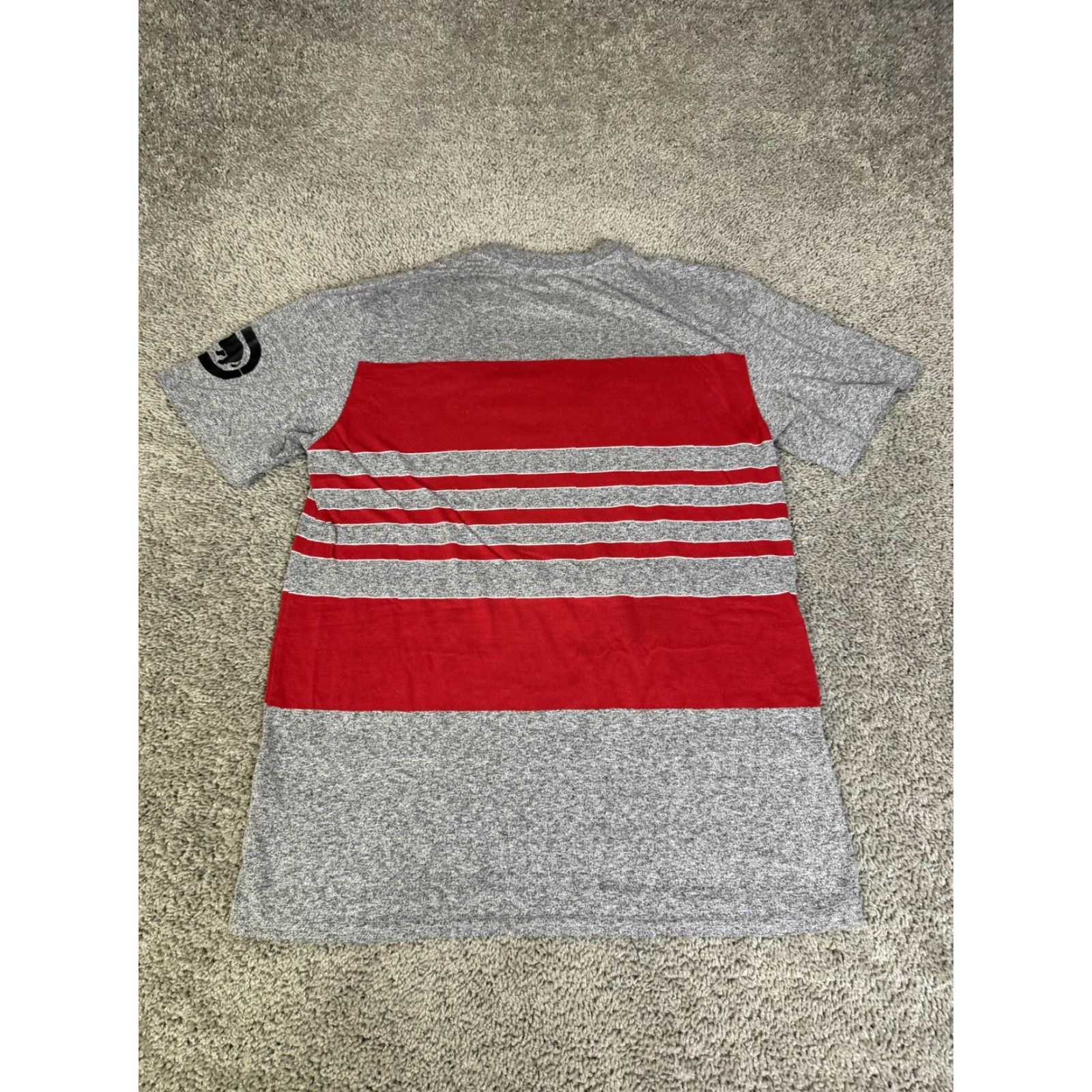 Ecko Unltd. Ecko Unltd. Shirt Mens L Gray Red Striped Logo Graphic Tee Top Cotton Crewneck Size US L / EU 52-54 / 3 - 5 Thumbnail