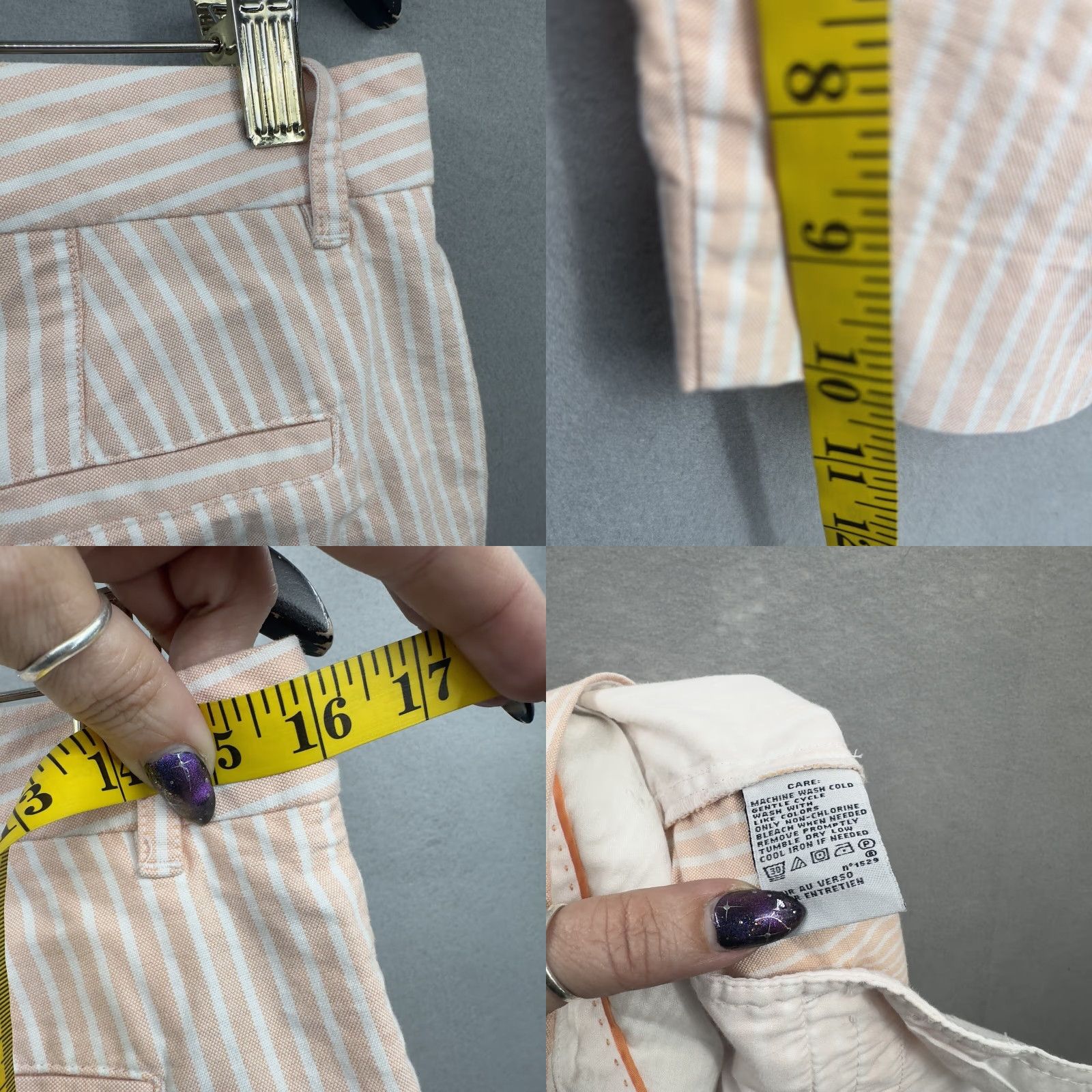 Ralph Lauren Ralph Lauren Golf Shorts Women 6 Pink Striped High Waisted Preppy Quiet Luxury Womens Size 28" / US 6 / IT 42 - 8 Thumbnail