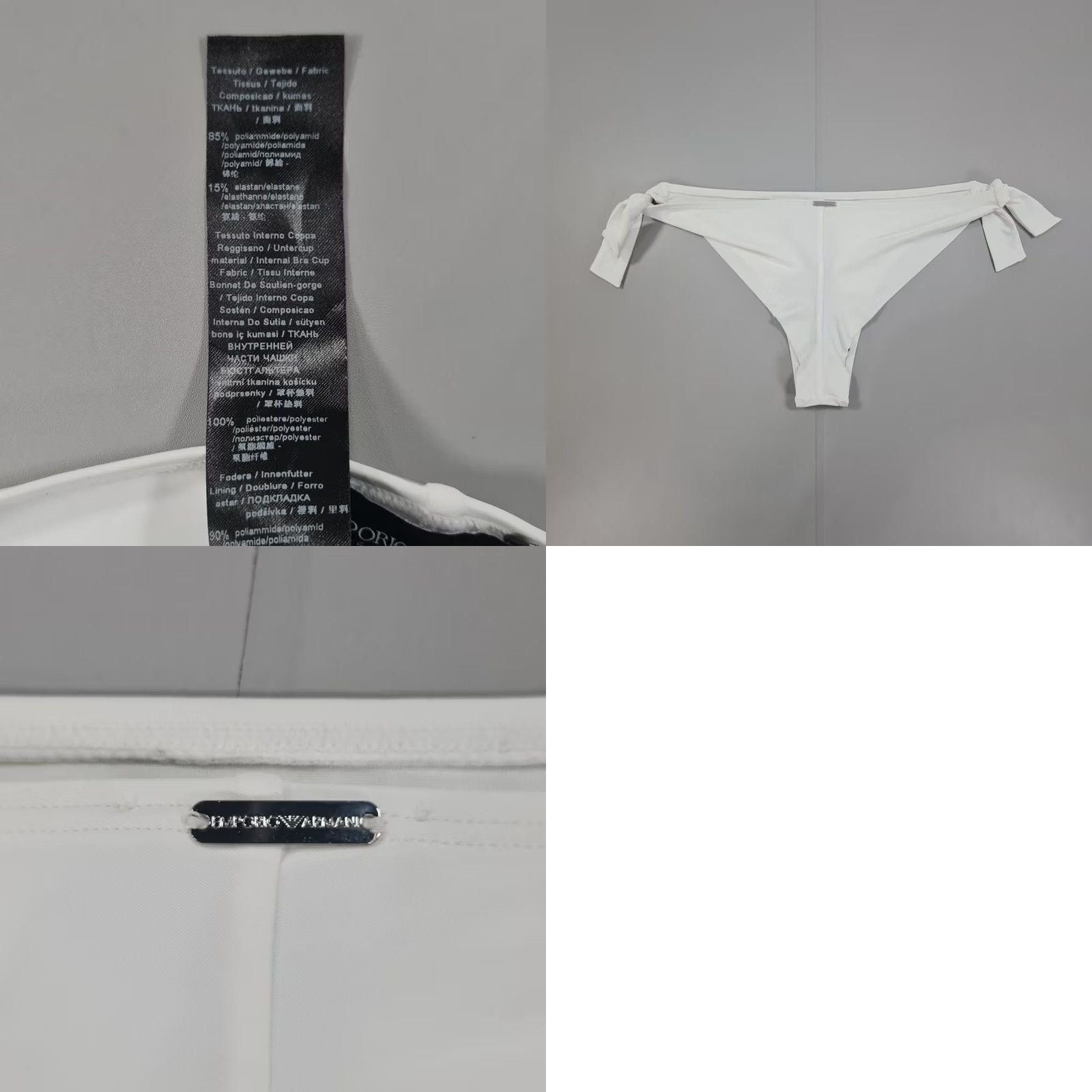 Emporio Armani Emporio Armani Womens Bikini Bottom White Large Size 36" / US 14 / IT 50 - 8 Thumbnail