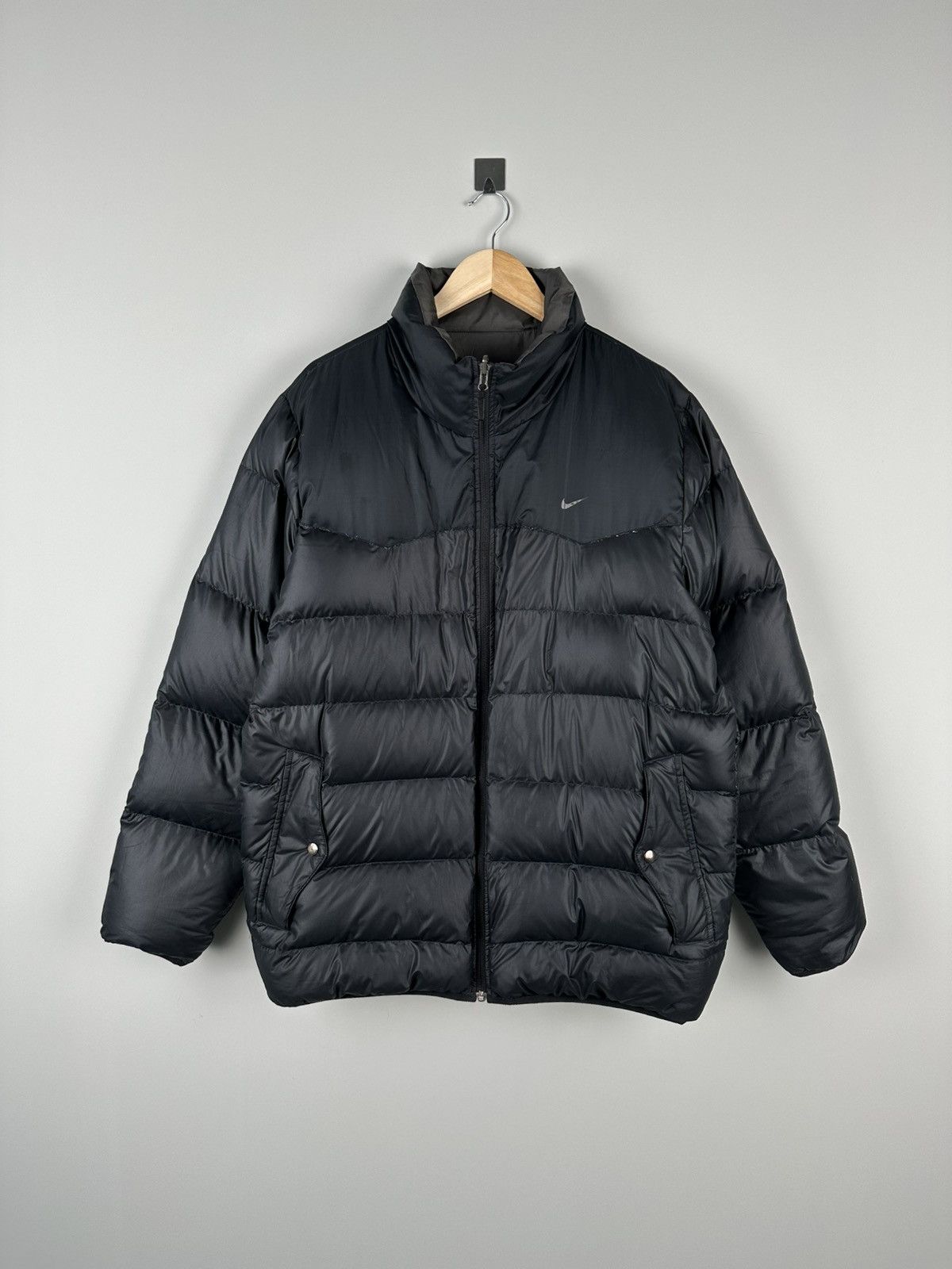 Nike × Vintage Y2k Vintage Nike Puffer Drill Jacket Size US L / EU 52-54 / 3 - 1 Thumbnail