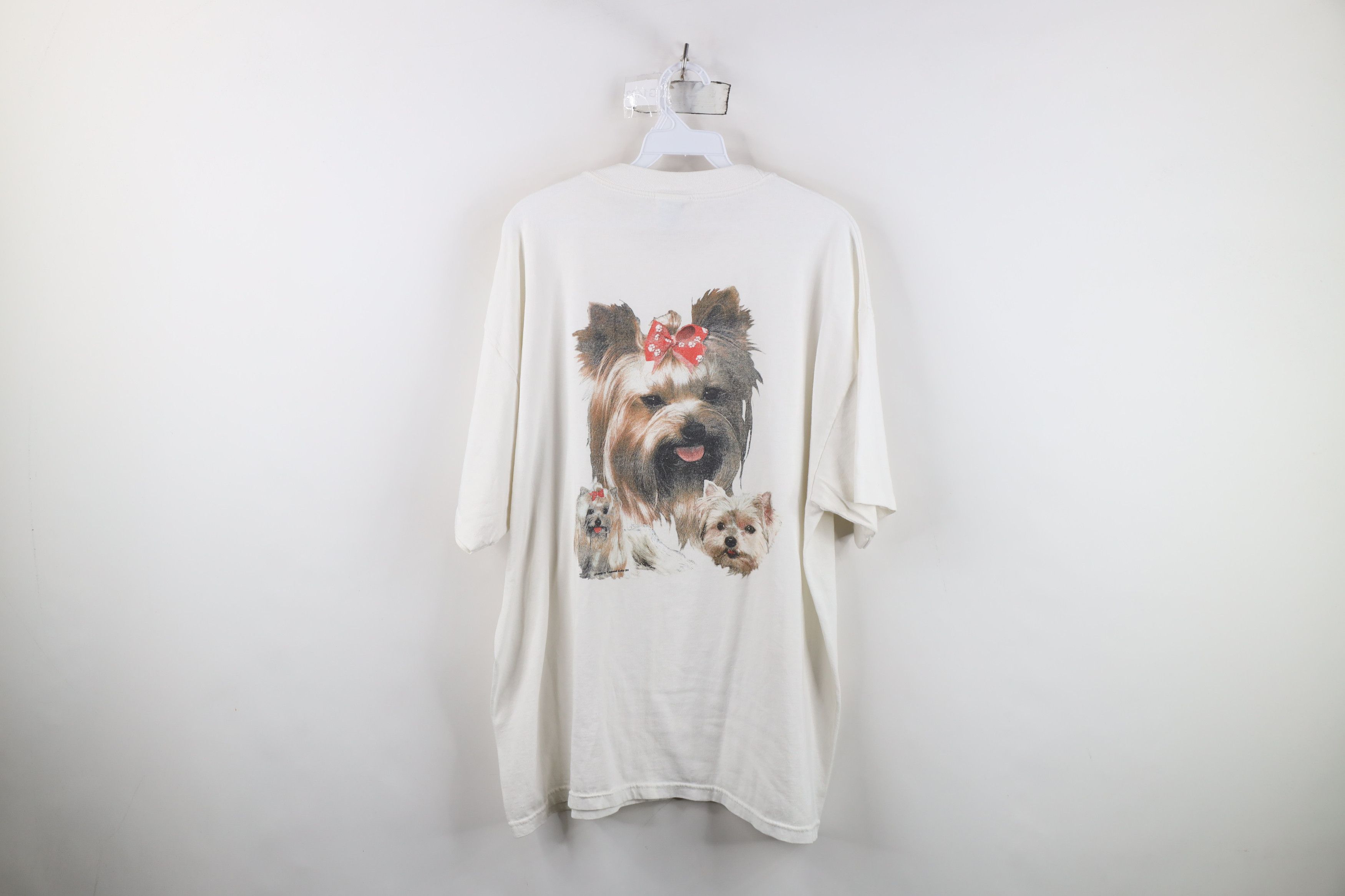 Vintage Vintage 90s Streetwear Yorkshire Terrier Yorkie Dog T-Shirt Size XL / US 12-14 / IT 48-50 - 13 Thumbnail