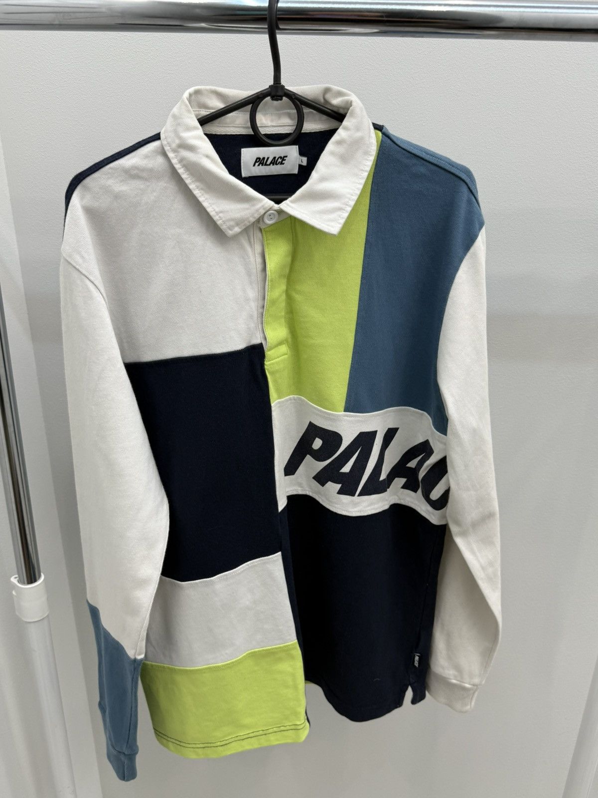 トップス PALACE PATCHWORK RUGBY BLACK Palace Rugby Shirt | Grailed