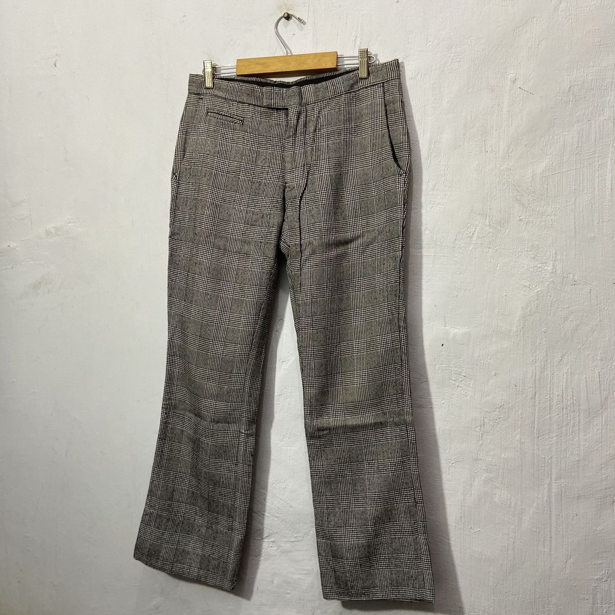 If Six Was Nine × Japanese Brand × Vintage Motel inc Punk Design Long Pants Checkered Grey Size US 32 / EU 48 - 1 Thumbnail
