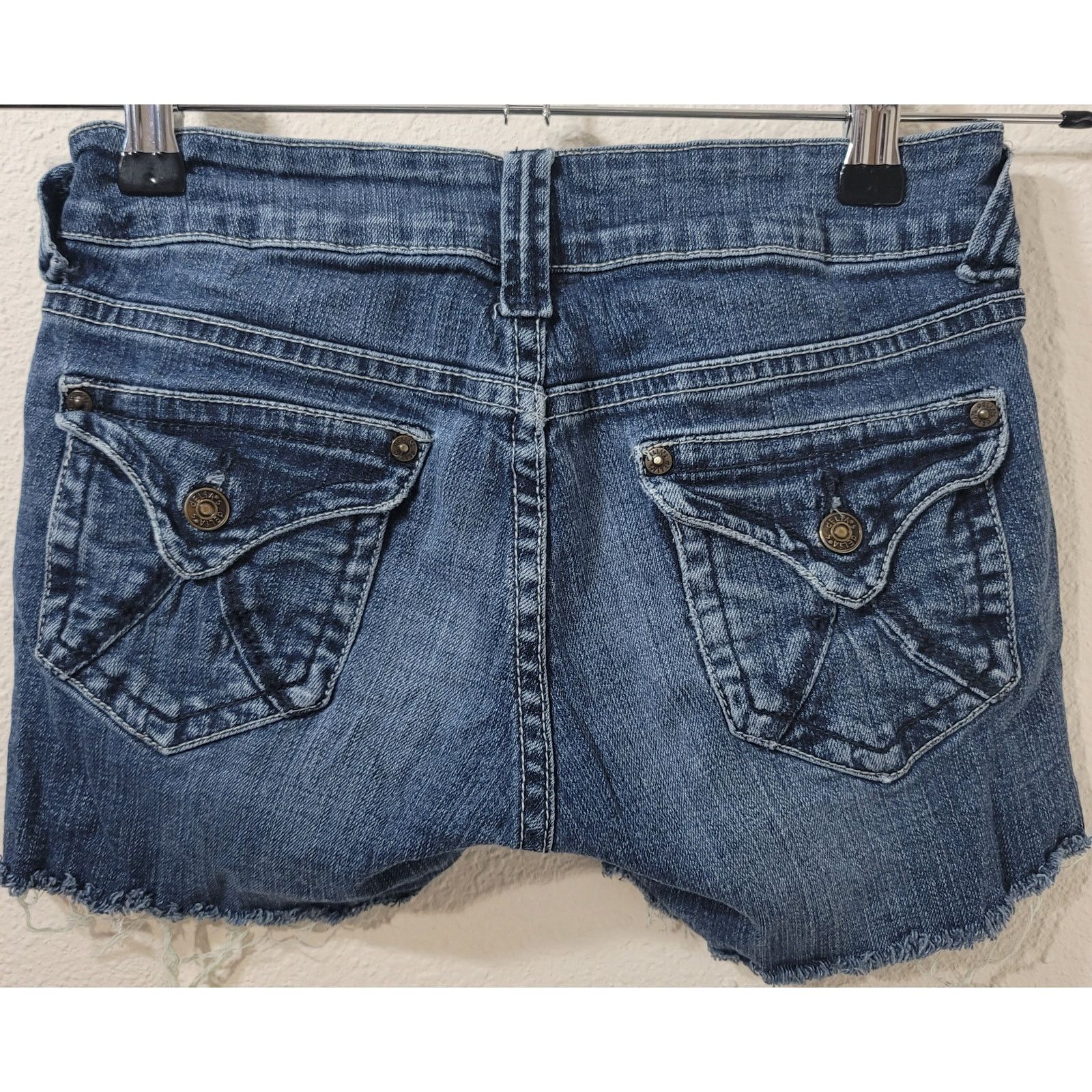 Other Delia's Reese Blue Distressed Denim Shorts 0R Frayed Hem Size 25" / US 0 / IT 36 - 2 Thumbnail