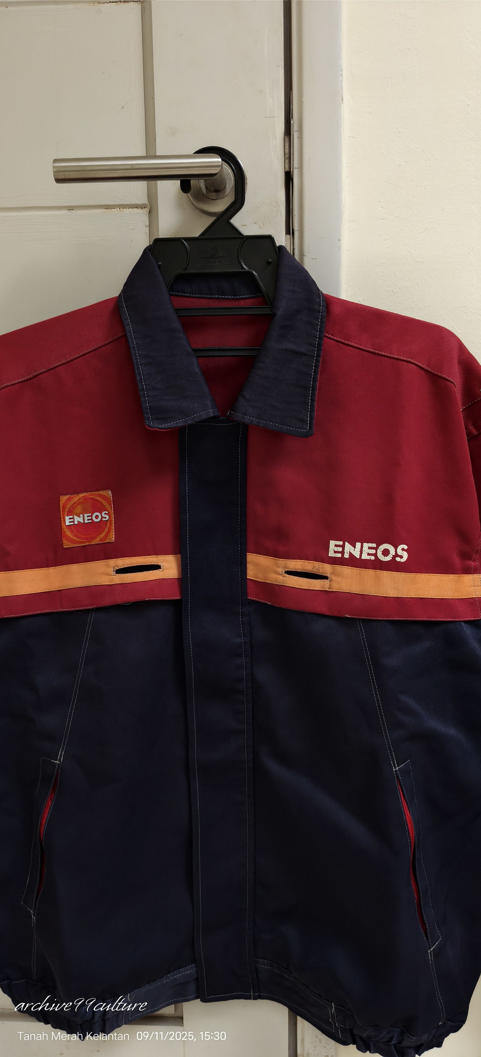 Mostly Heard Rarely Seen Vintage JDM Japan ENEOS Gas Heavy Duty Jacket Size US XL / EU 56 / 4 - 4 Thumbnail