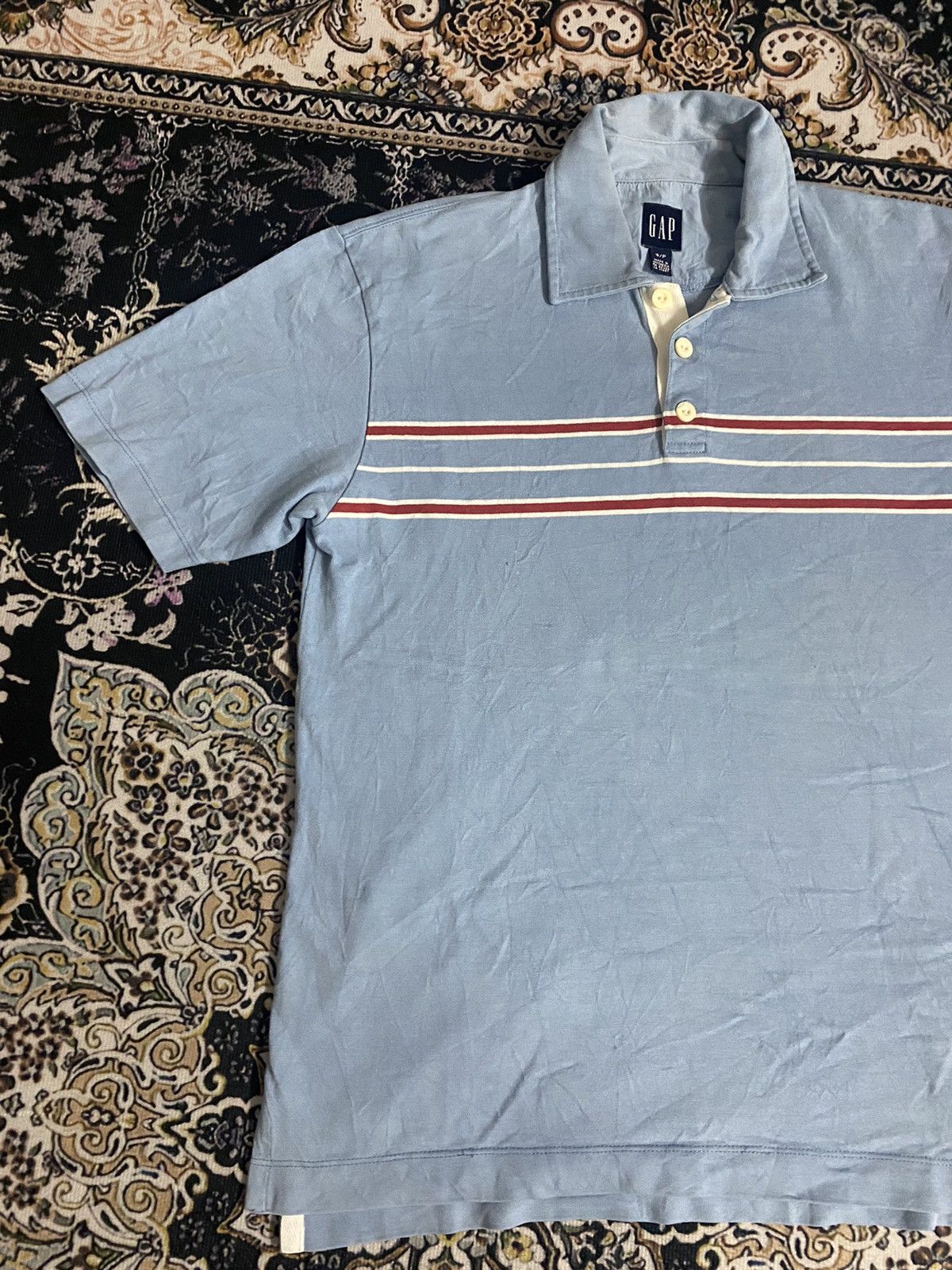 Gap × Japanese Brand Gap Colar Tshirt Stripe 🚀 Size US M / EU 48-50 / 2 - 6 Thumbnail