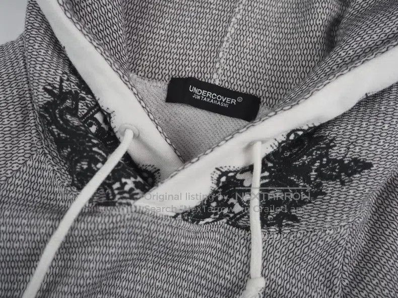 Undercover Undercover Gray Lace Print Hoodie Size M / US 6-8 / IT 42-44 - 4 Thumbnail