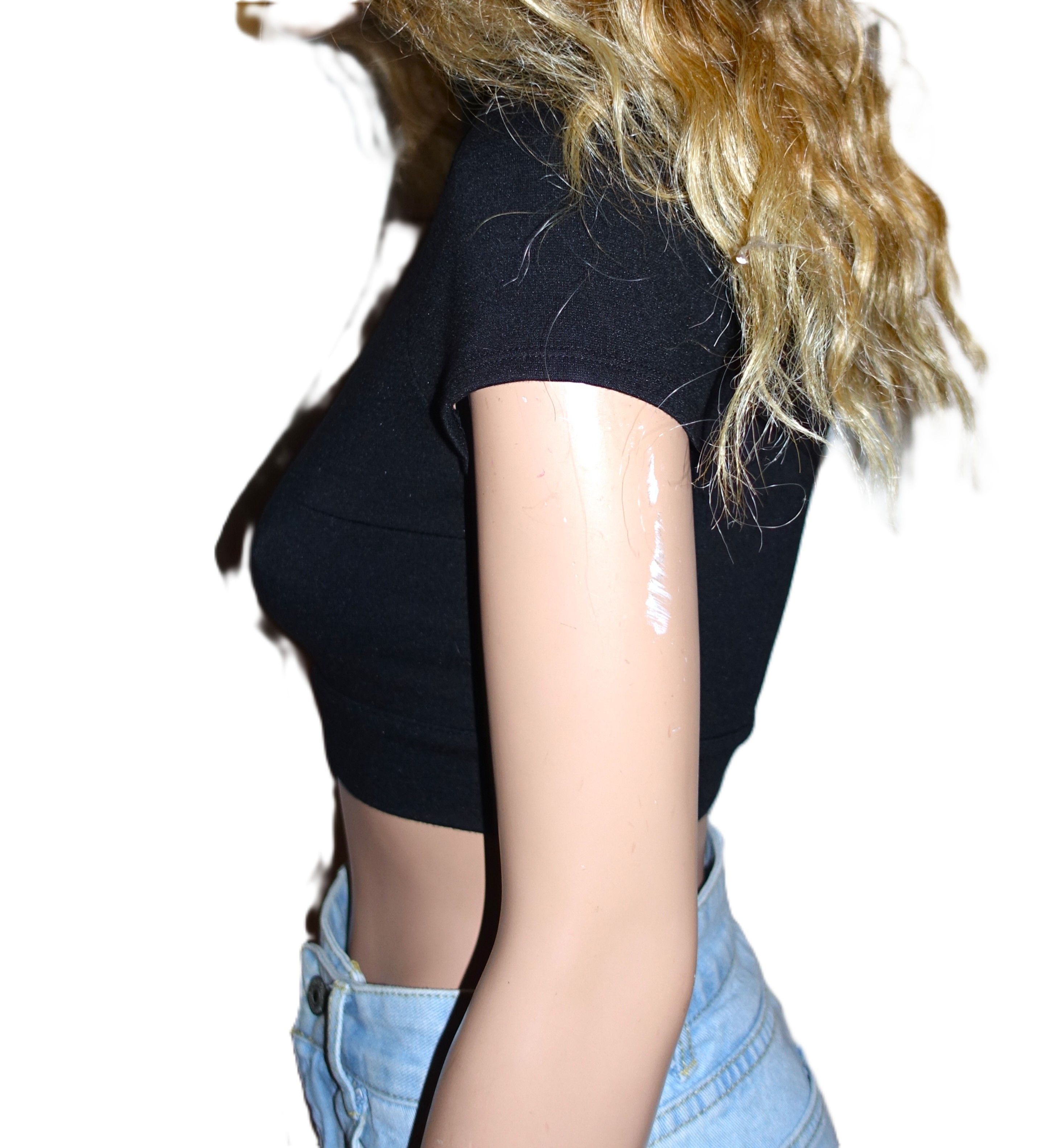 Express Express Black Sheer Crop Top XS Size XS / US 0-2 / IT 36-38 - 4 Thumbnail