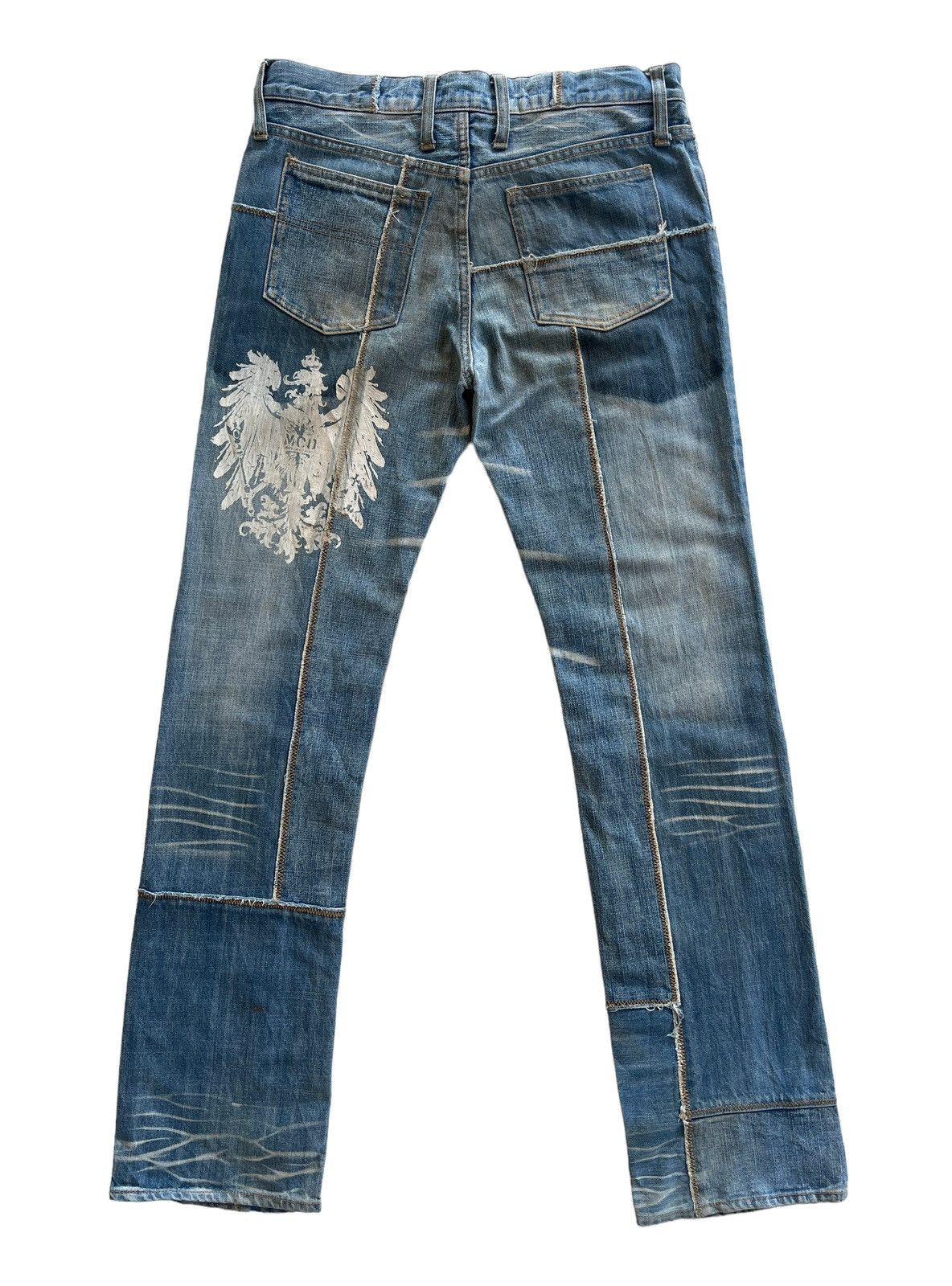 Japanese Brand Vintage Mcdivision Patchwork Distressed Denim Size US 30 / EU 46 - 3 Thumbnail