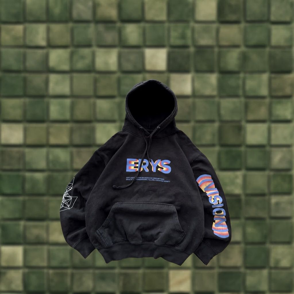 Vintage VINTAGE Smith Jaden Smith Vision Hoodie Men L Black Crew Neck Pullover Logo 90s Hip Hop Style Streetwear Size US L / EU 52-54 / 3 - 1 Thumbnail