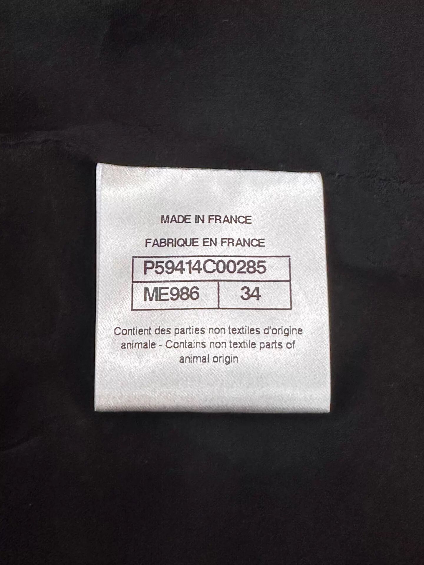 Chanel Chanel Women's Black Lambskin Jacket Silver Anchor Logo 34 Size XS / US 0-2 / IT 36-38 - 7 Thumbnail