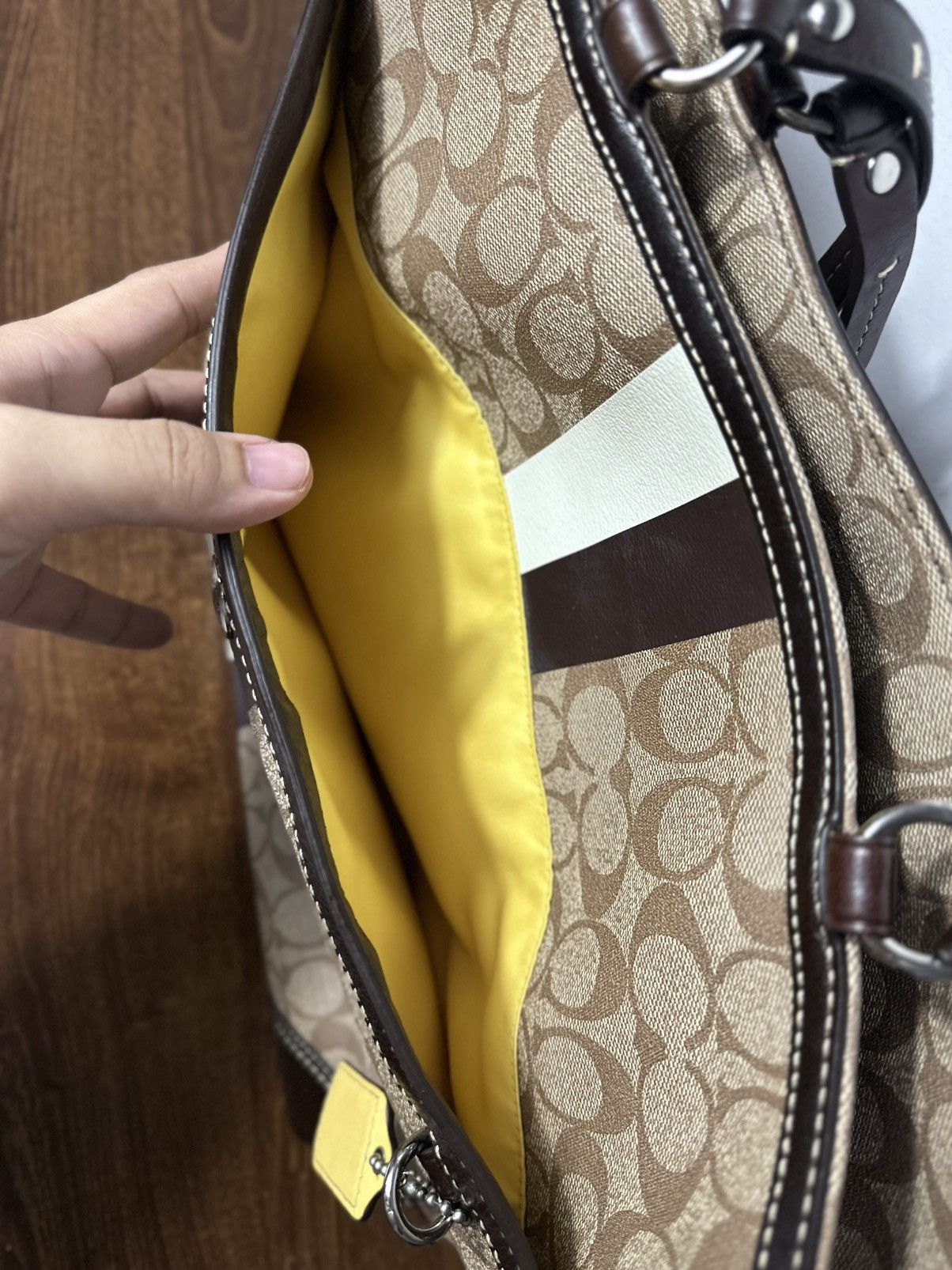 Coach Authentic Coach Heritage Stripe Large Tote bag Size ONE SIZE - 6 Thumbnail