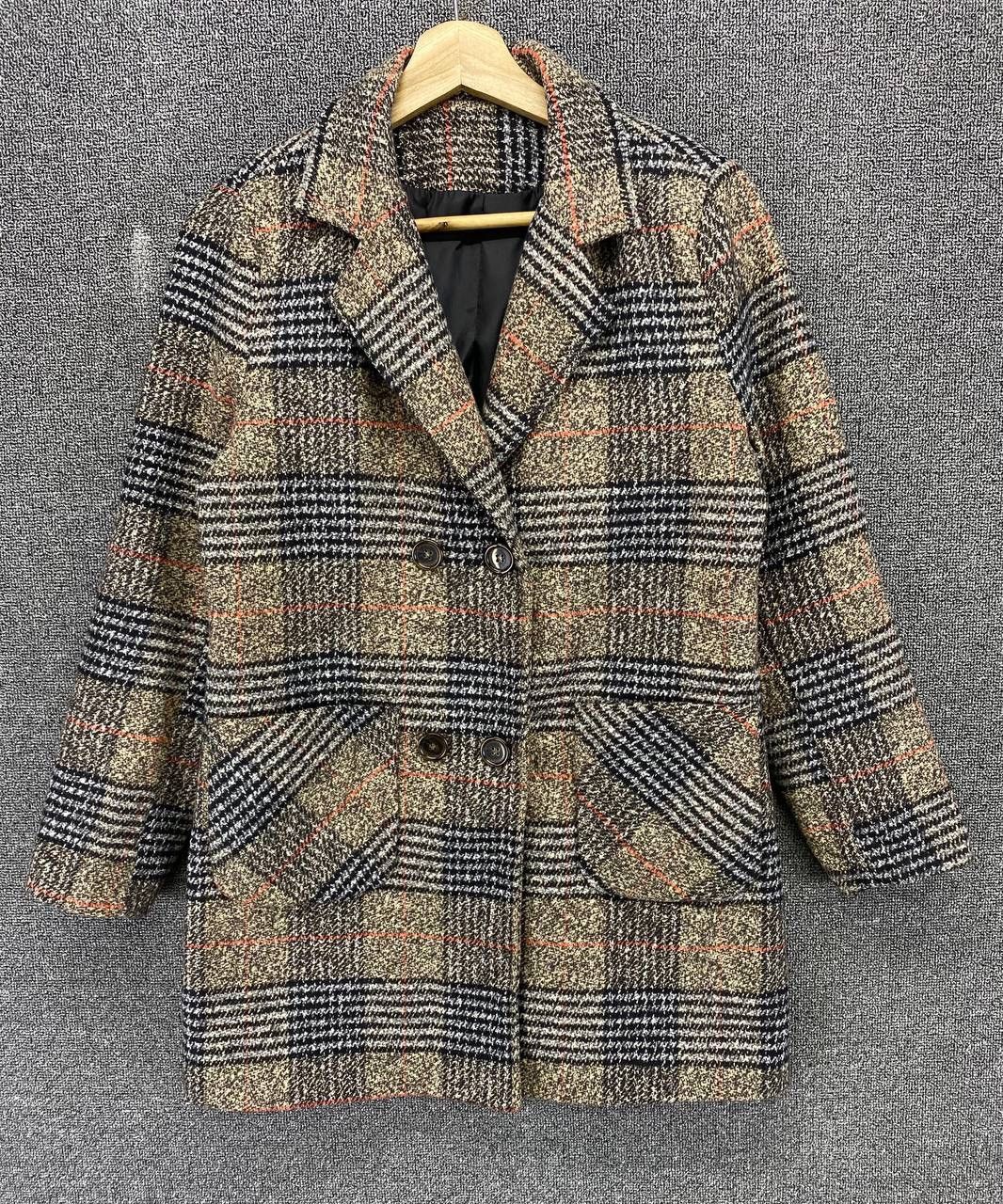 Japanese Brand × Shein Shein Shadow Plaids Rare Long Jacket Size S / US 4 / IT 40 - 1 Thumbnail