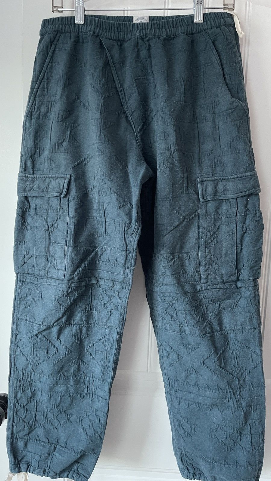18 East Gorecki Cargo Pant, Dusty Blue Oversized Jacquard - M Size US 32 / EU 48 - 1 Thumbnail